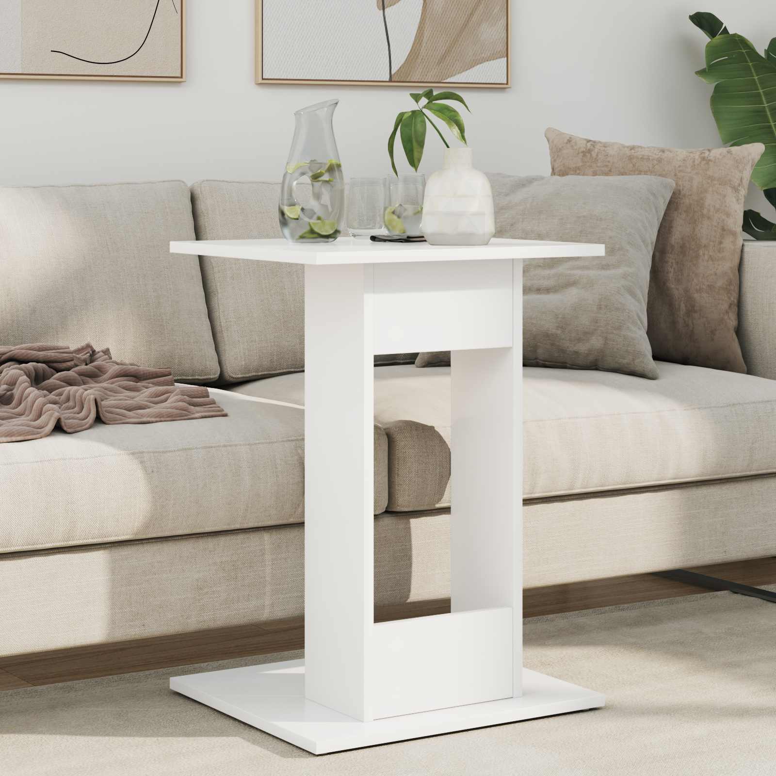 Bocni stol Bijelo 45 x 40 x 62,5 cm Konstruirano drvo