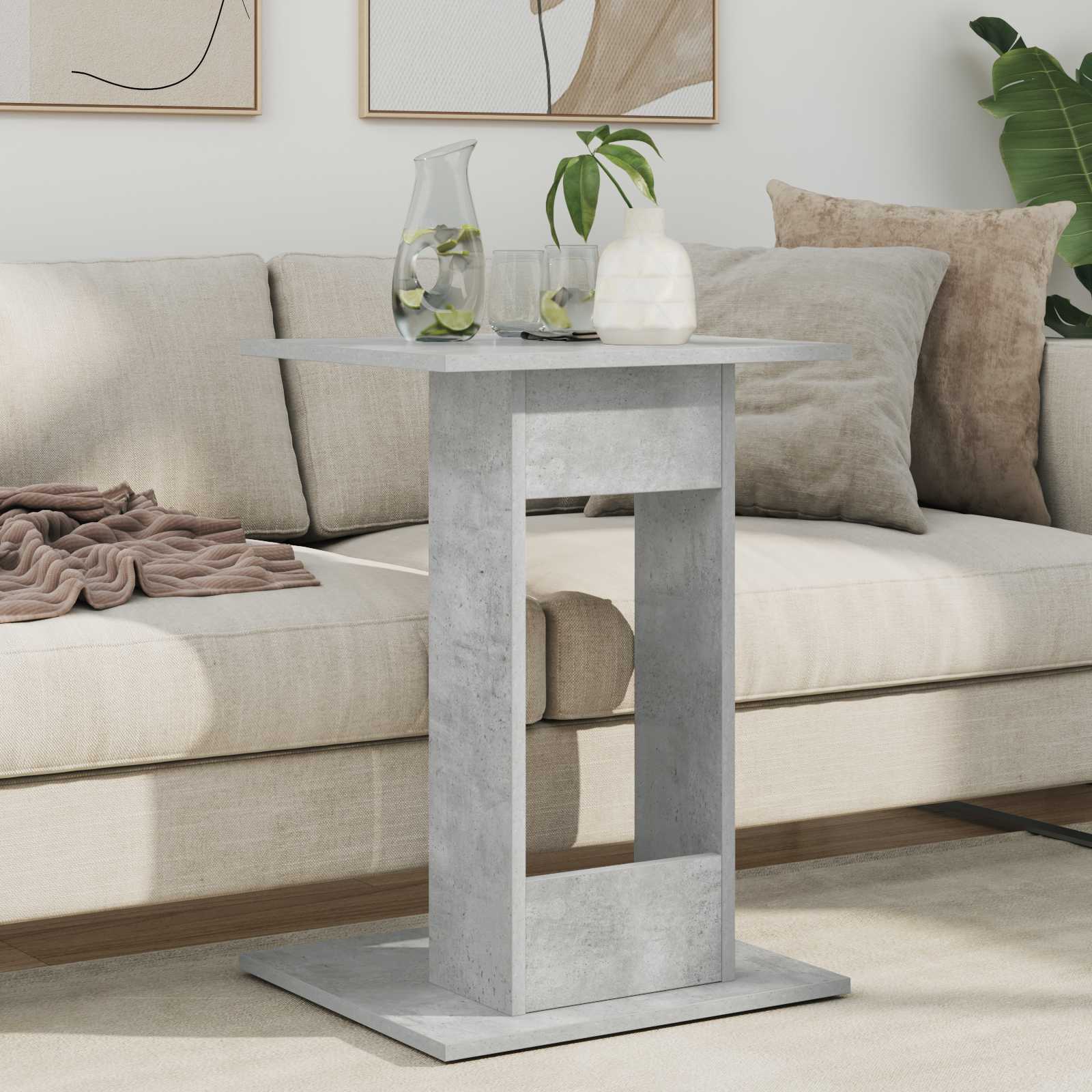 Bocni stol Betonski sivi 45 x 40 x 62,5 cm Konstruirano drvo