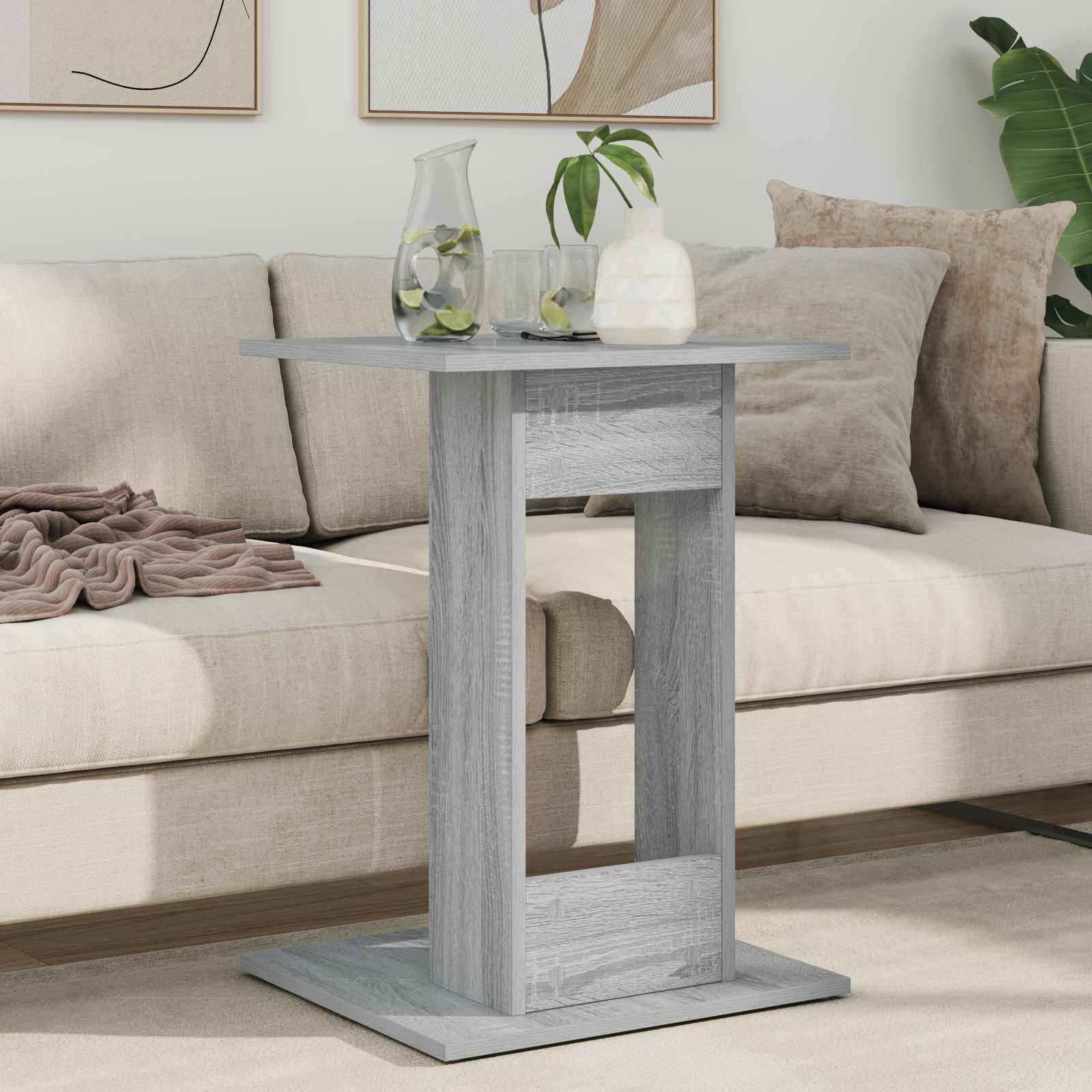 Bocni stol Siva Sonoma 45 x 40 x 62,5 cm Konstruirano drvo