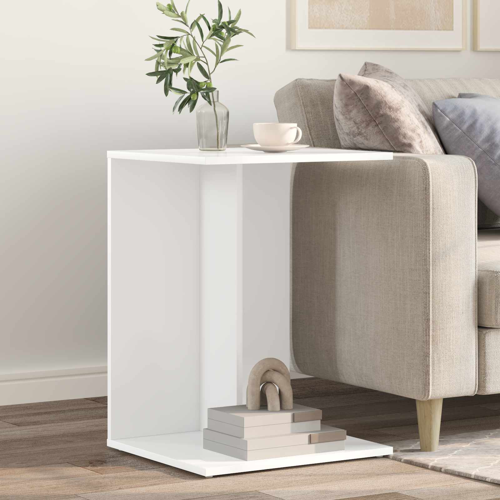 Bocni stol Bijelo 45 x 40 x 62,5 cm Konstruirano drvo