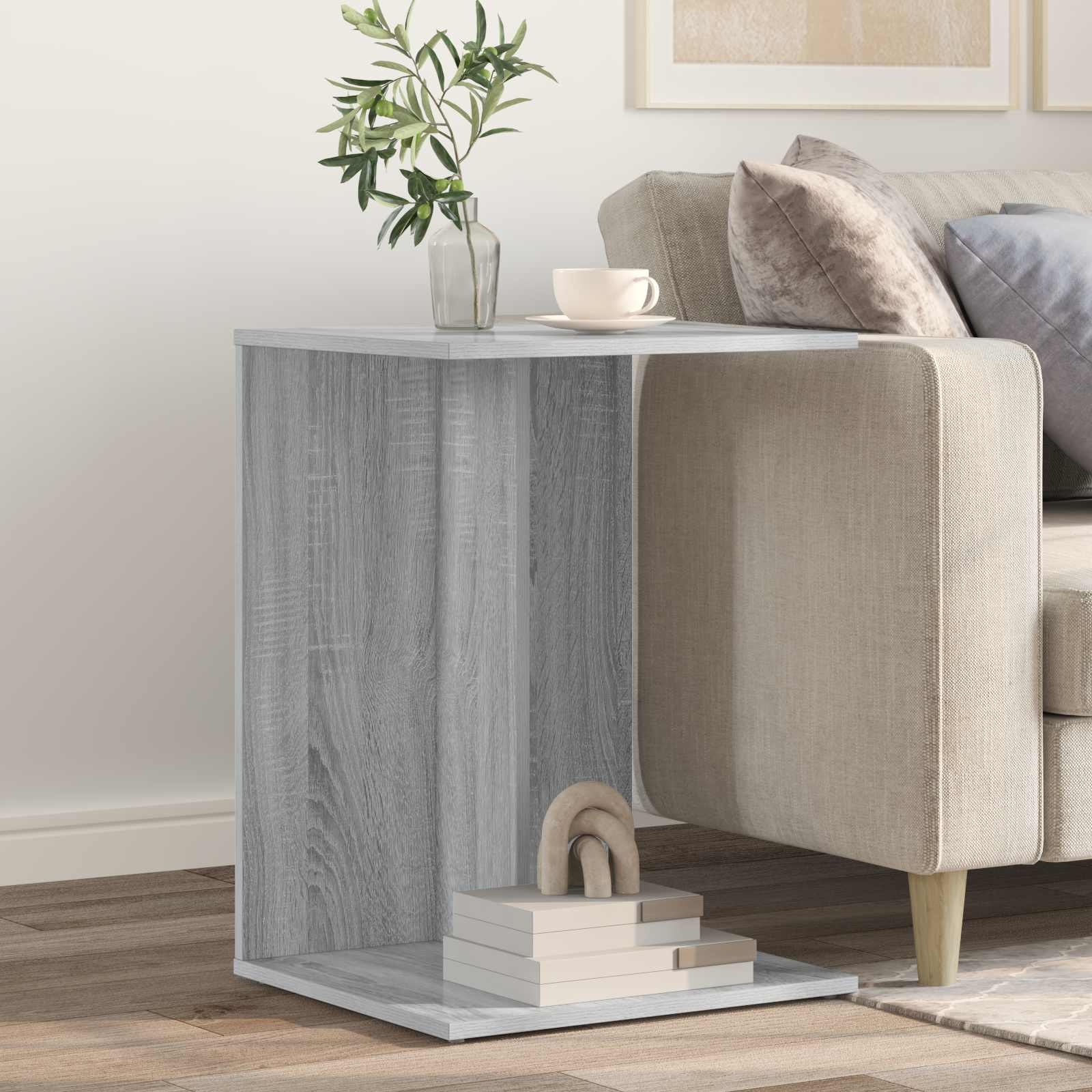 Bocni stol Siva Sonoma 45 x 40 x 62,5 cm Konstruirano drvo