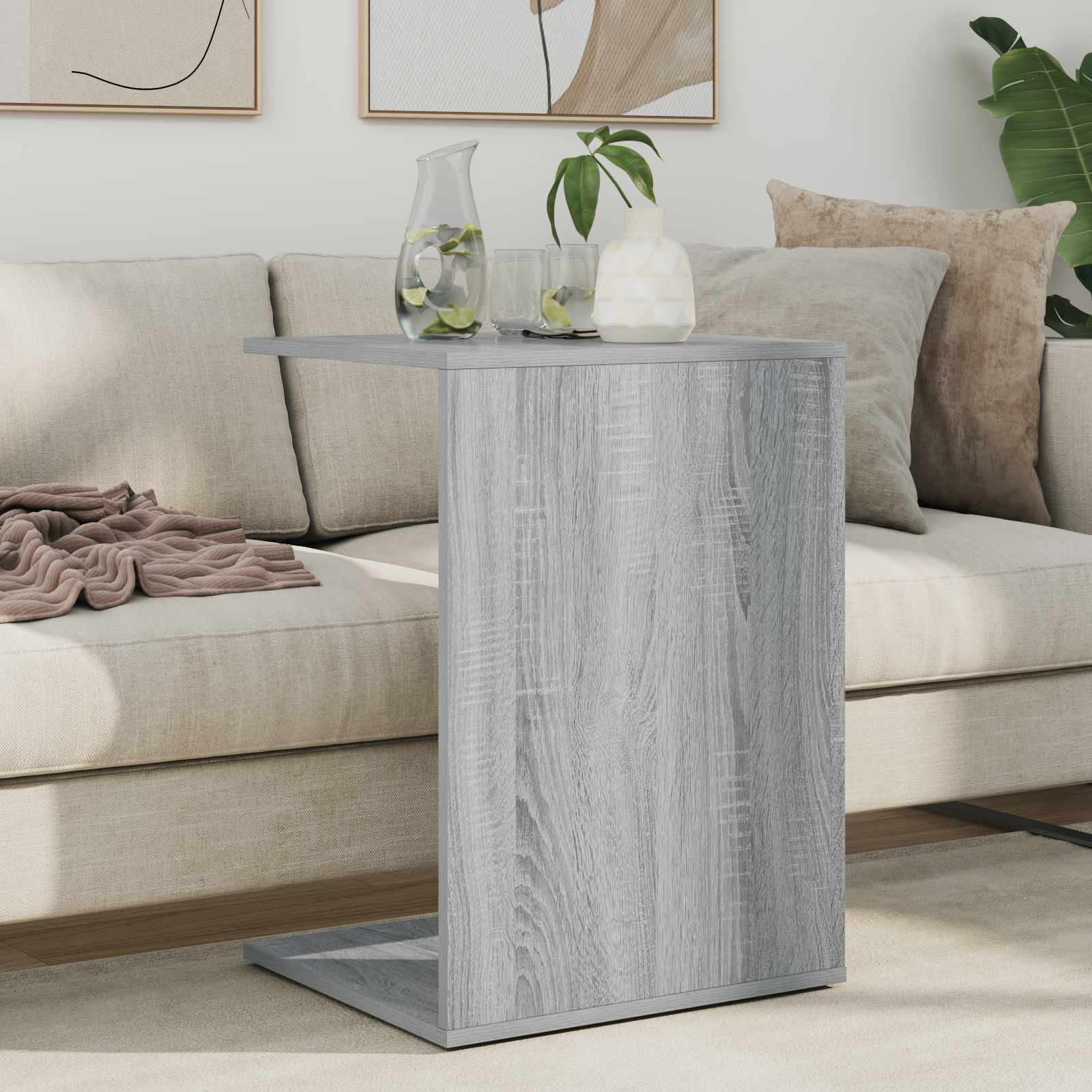 Bocni stol Siva Sonoma 45 x 40 x 62,5 cm Konstruirano drvo