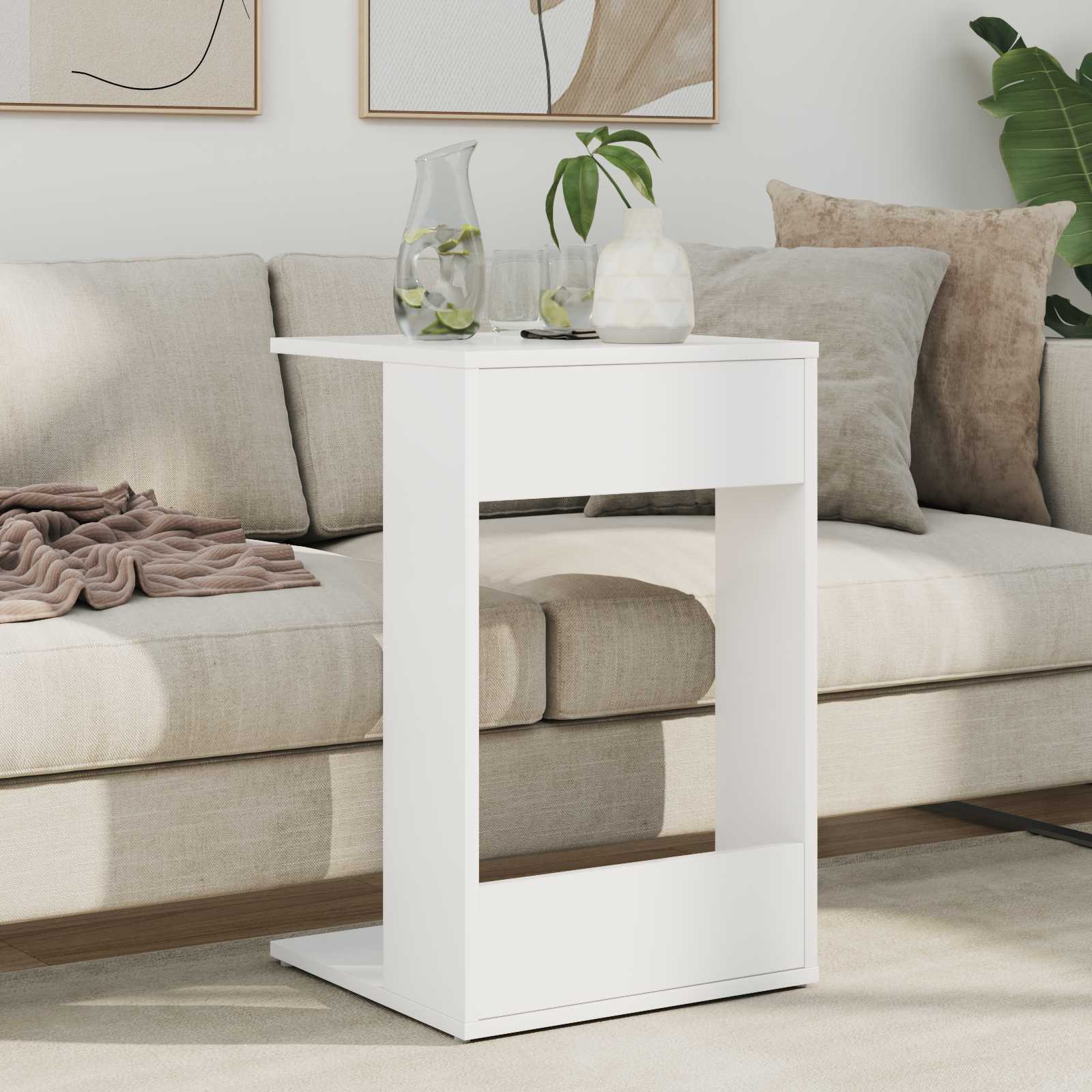Bocni stol Bijelo 40 x 38 x 62,5 cm Konstruirano drvo