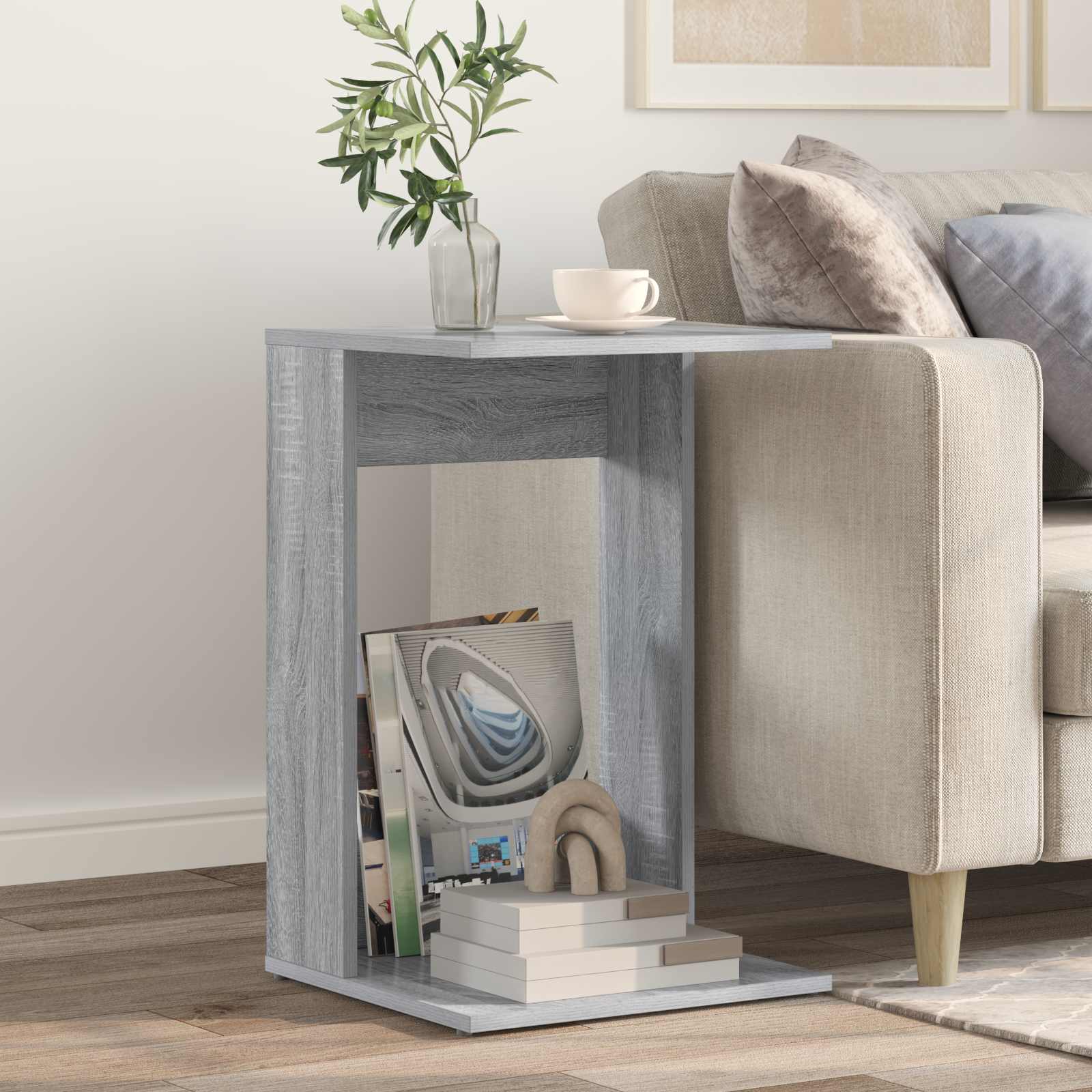 Bocni stol Siva Sonoma 40 x 38 x 62,5 cm Konstruirano drvo