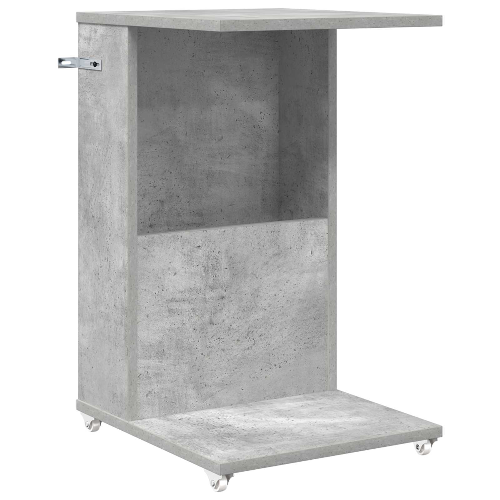 Bocni stol Betonski sivi 40 x 35 x 60 cm Konstruirano drvo