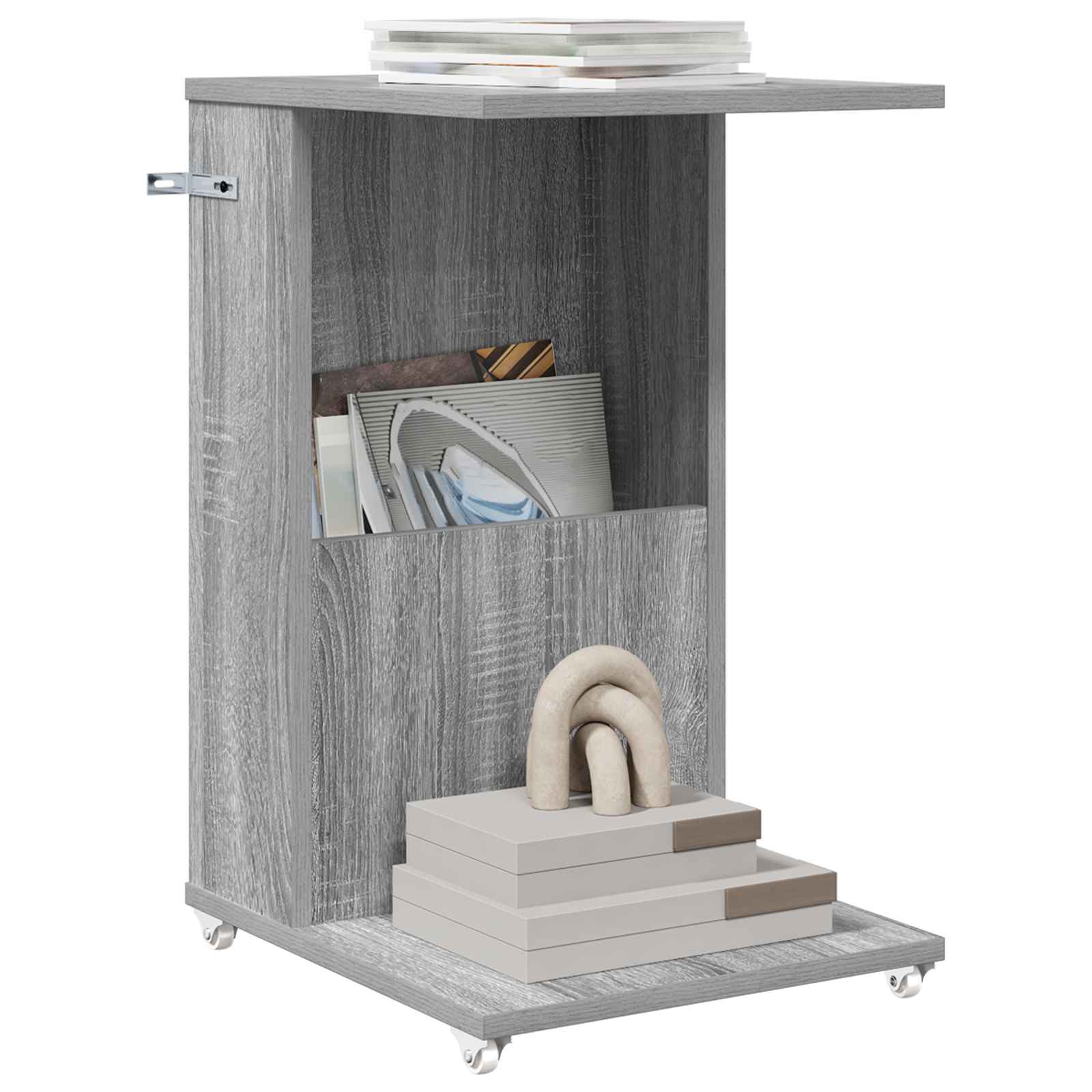Bocni stol Siva Sonoma 40 x 35 x 60 cm Konstruirano drvo