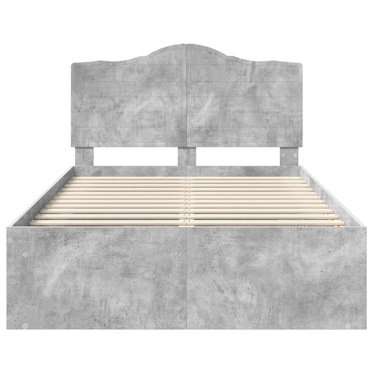 Krevetna konstrukcija s uzglavljem Betonska siva 135 x 190 cm