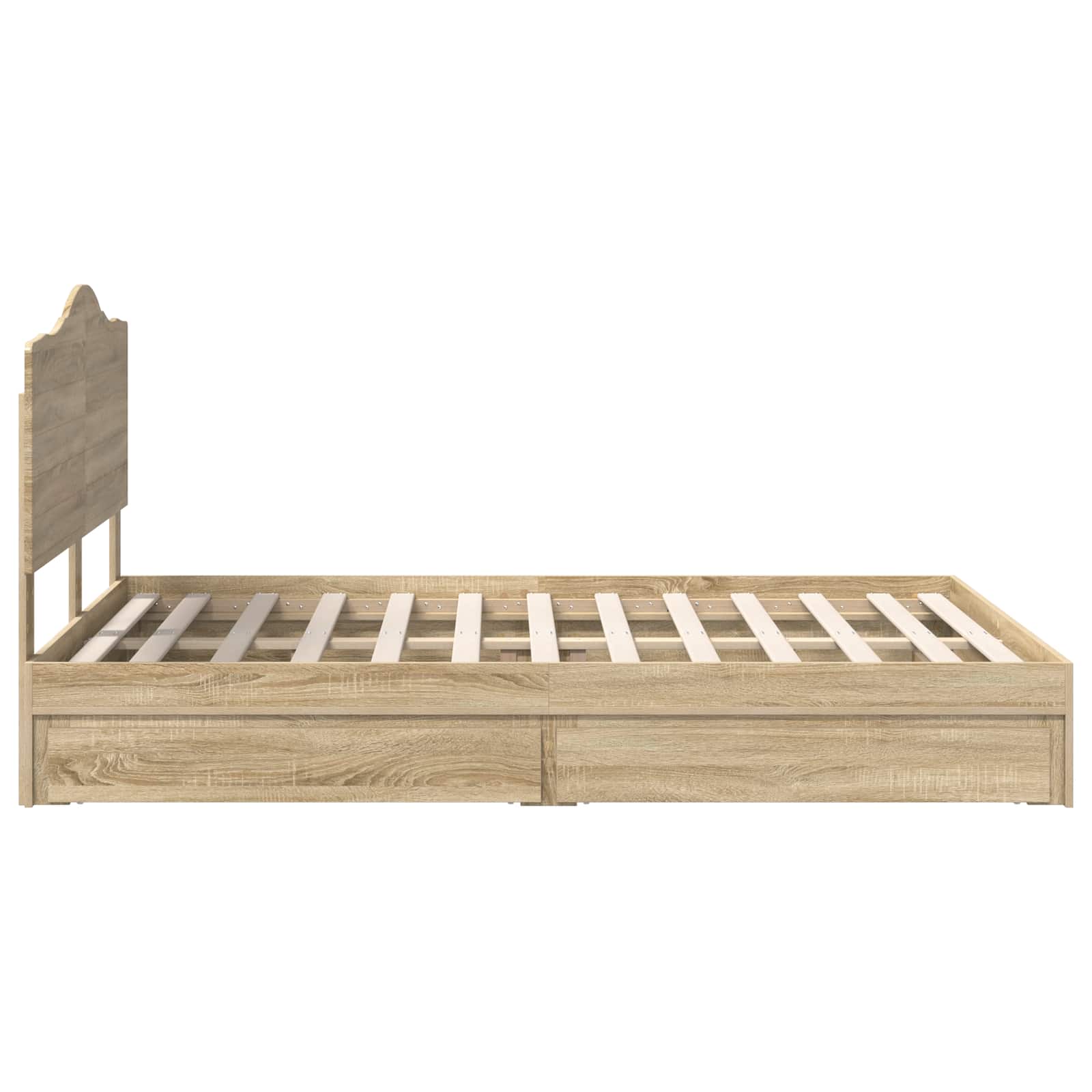 Krevet s od storage Sonoma hrast 150 x 200 cm Konstruirano drvo