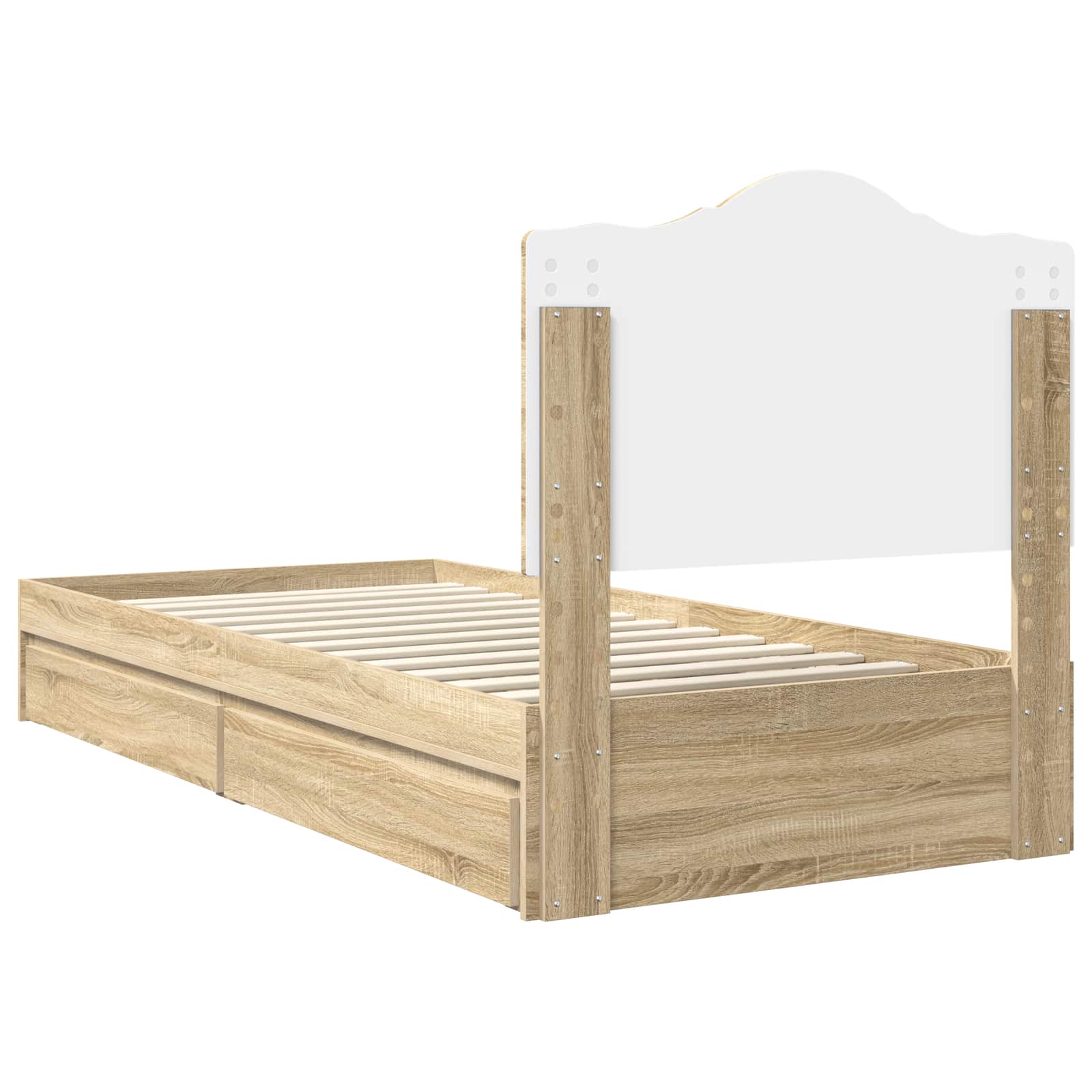 Krevet s od storage Sonoma hrast 90 x 200 cm Konstruirano drvo