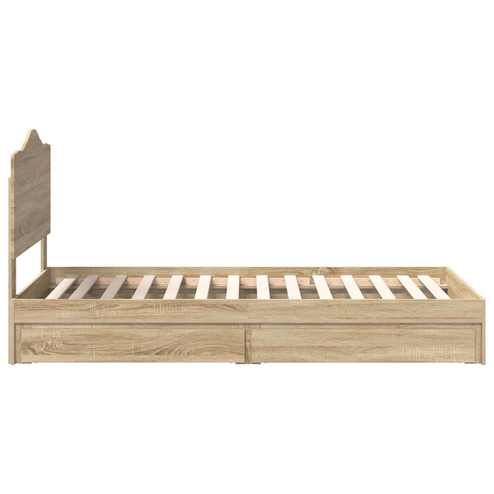Krevet s od storage Sonoma hrast 90 x 200 cm Konstruirano drvo