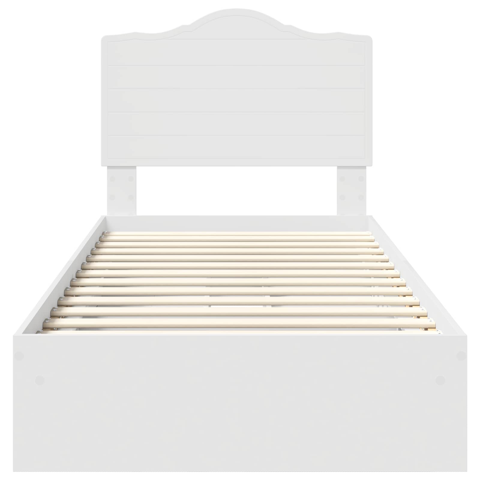 Krevet s od storage Bijelo 70 x 190 cm Konstruirano drvo