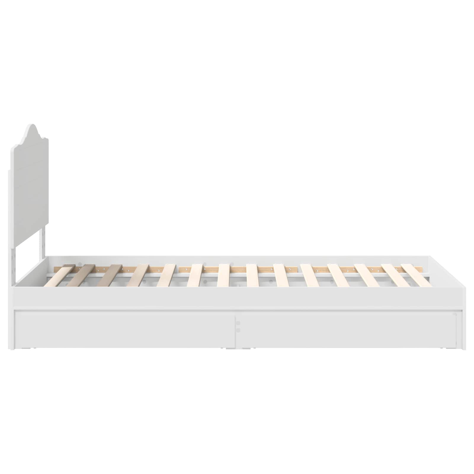 Krevet s od storage Bijelo 70 x 190 cm Konstruirano drvo