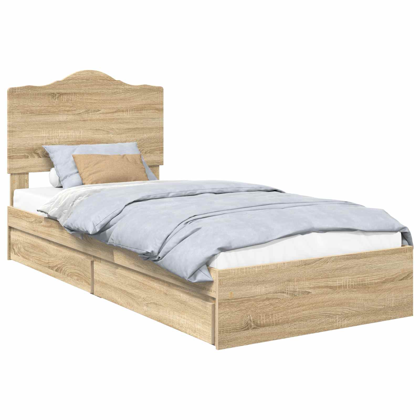 Krevet s od storage Sonoma hrast 70 x 190 cm Konstruirano drvo