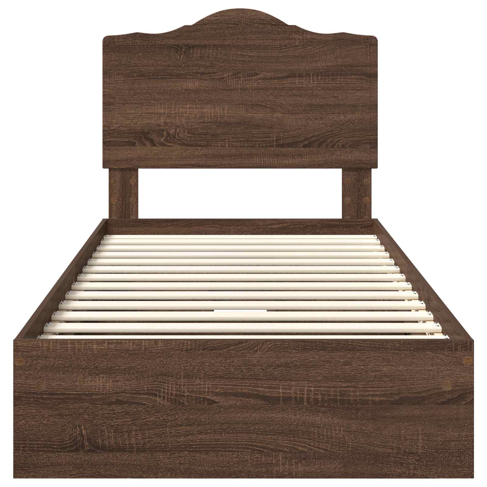 Krevet s od storage Smeđi hrast 70 x 190 cm Konstruirano drvo