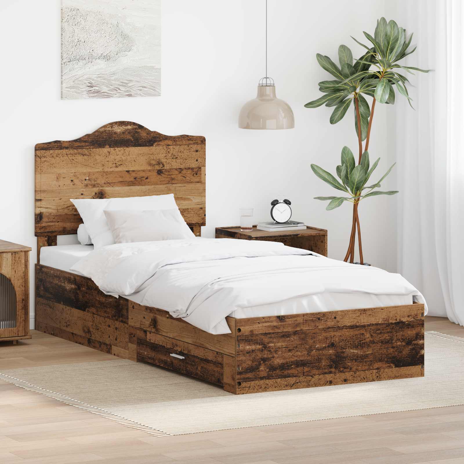 Krevetna konstrukcija Staro drvo 90 x 200 cm Konstruirano drvo
