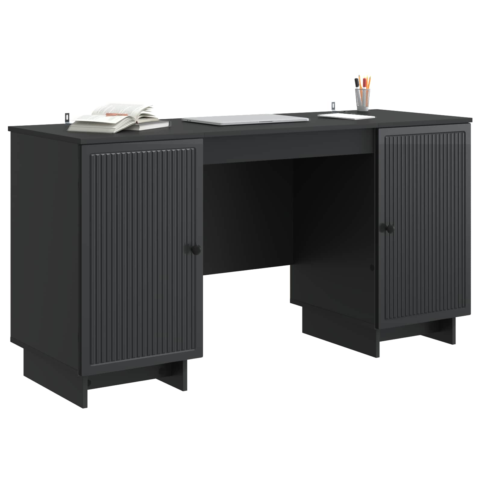 Stol Crna Konstruirano drvo 142,5 x 50 x 75 cm