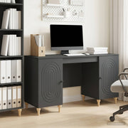Stol s policom Crna 142,5 x 50 x 75 cm Konstruirano drvo