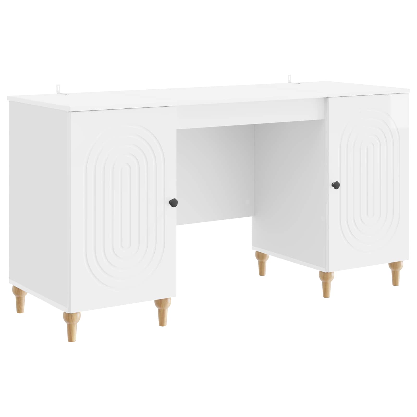 Stol Sjajno bijelo 142,5 x 50 x 75 cm Konstruirano drvo
