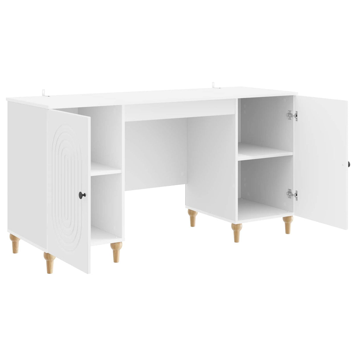 Stol Sjajno bijelo 142,5 x 50 x 75 cm Konstruirano drvo