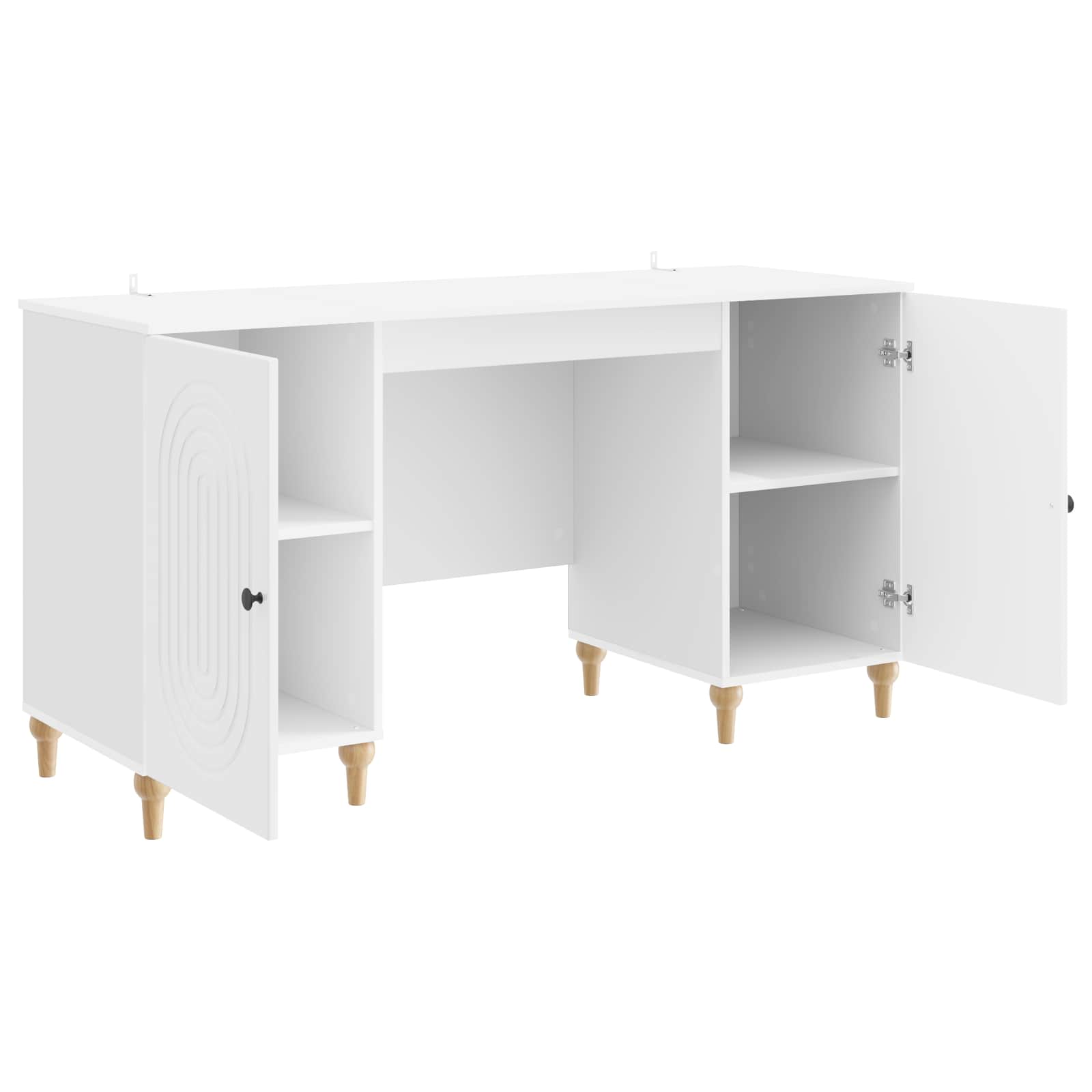 Stol Sjajno bijelo 142,5 x 50 x 75 cm Konstruirano drvo