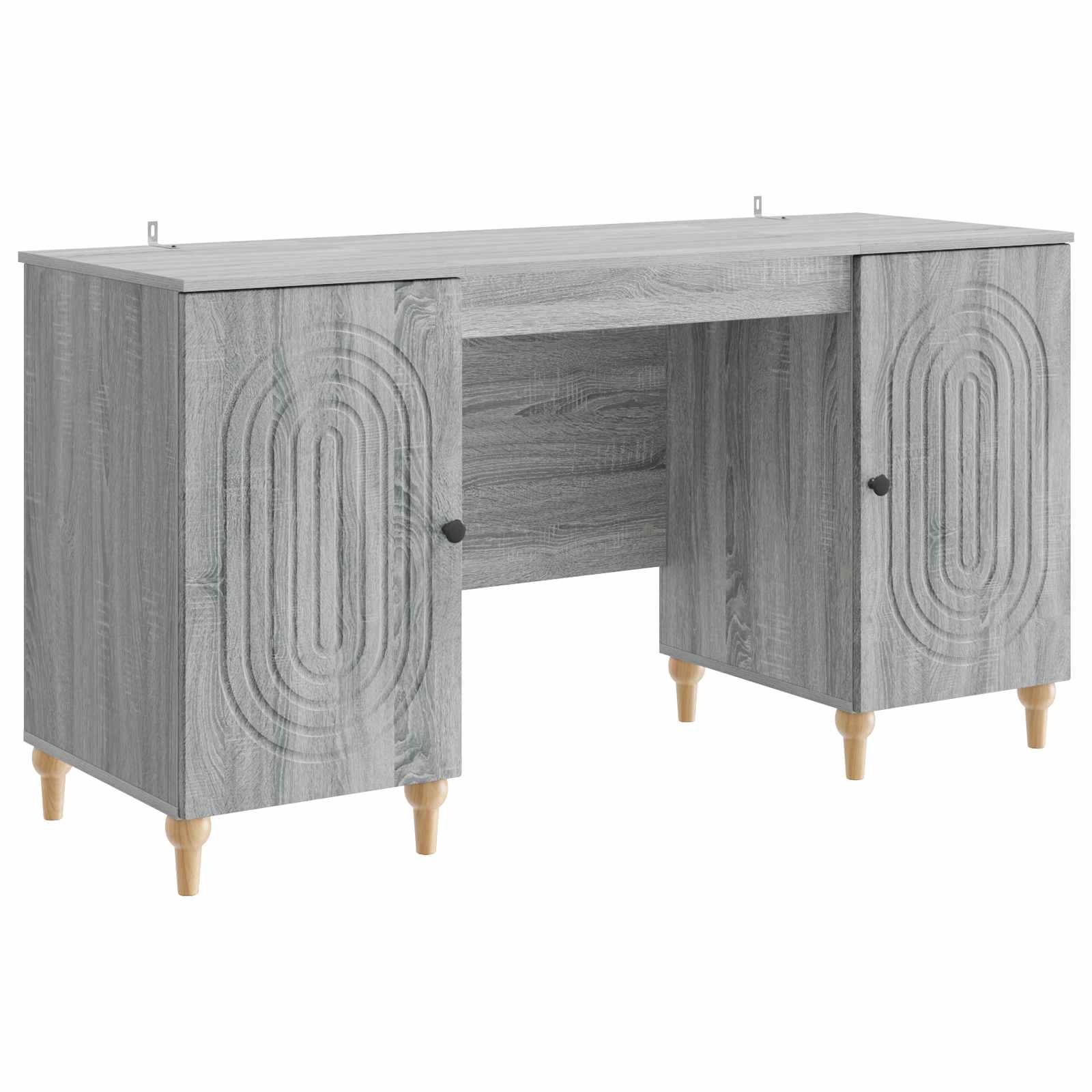 Stol s policom Siva sonoma 142,5 x 50 x 75 cm Konstruirano drvo