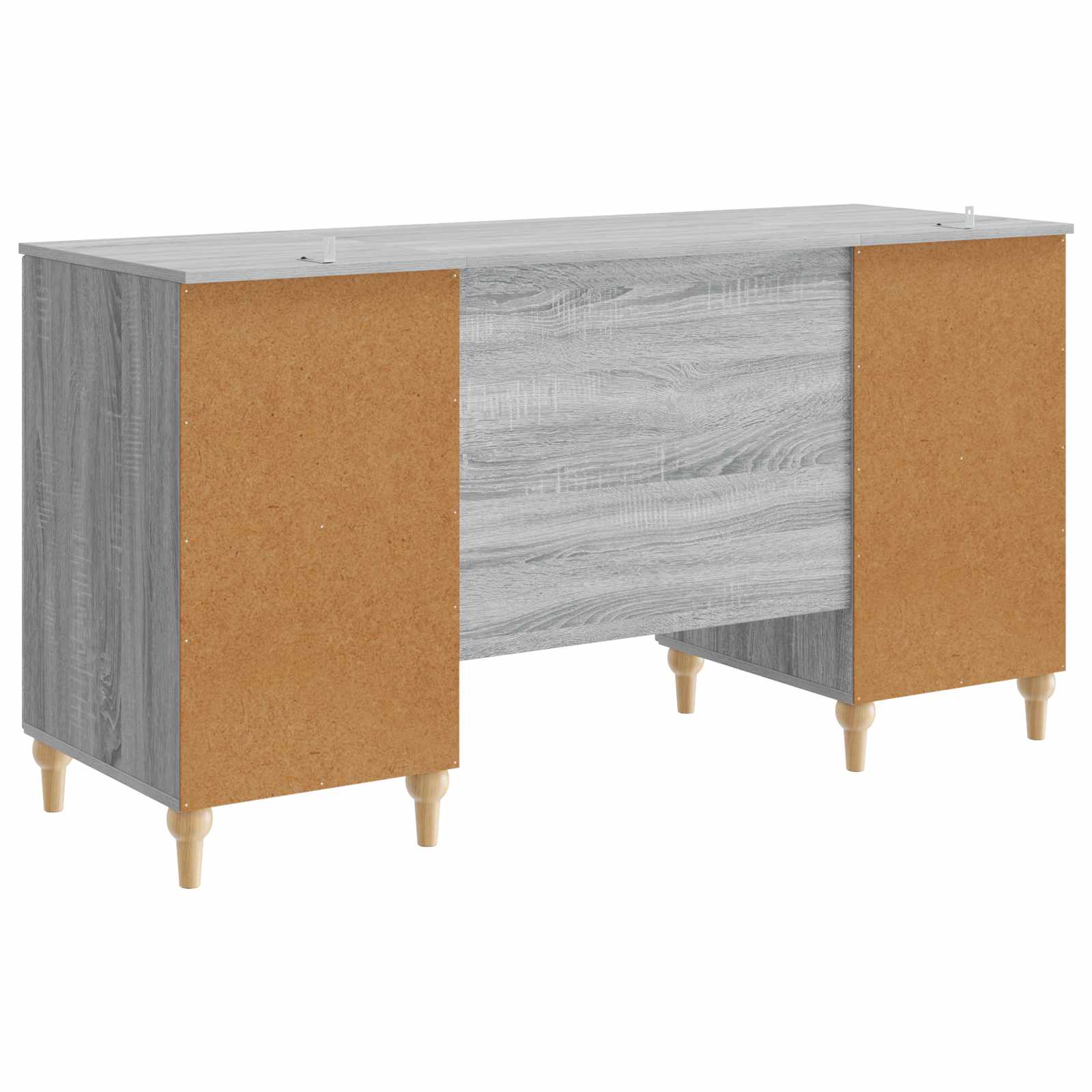 Stol s policom Siva sonoma 142,5 x 50 x 75 cm Konstruirano drvo