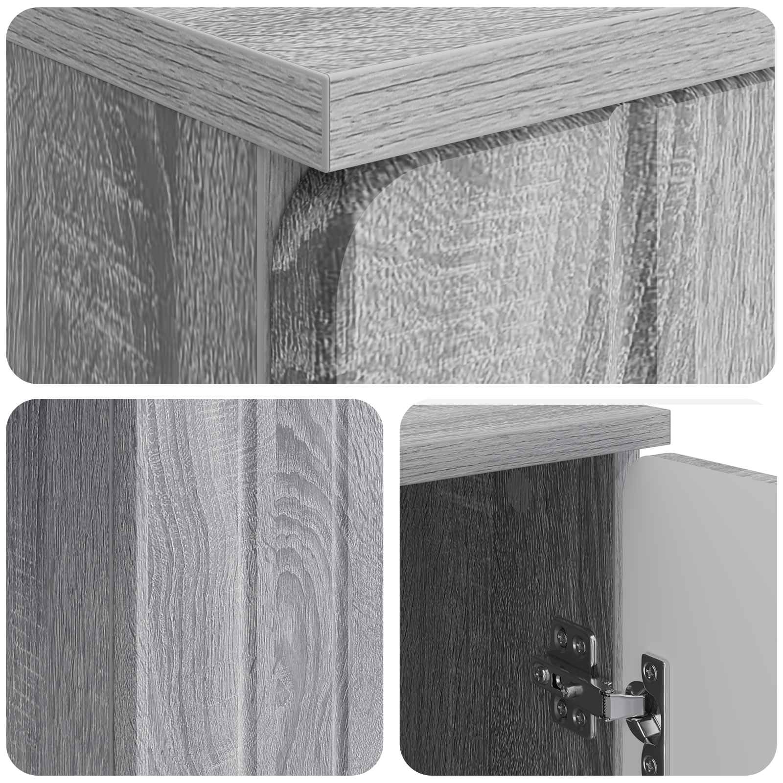 Stol s policom Siva sonoma 142,5 x 50 x 75 cm Konstruirano drvo
