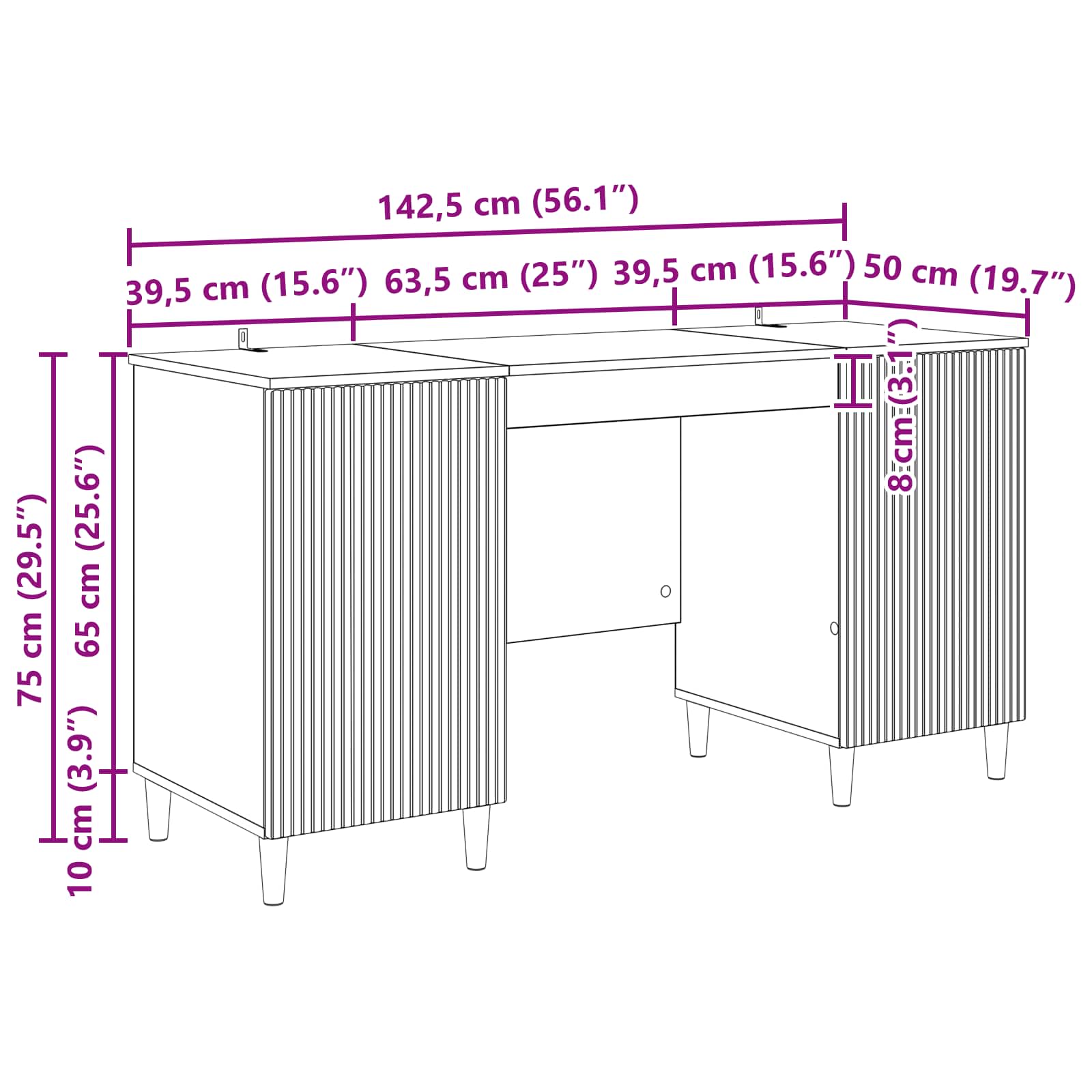 Stol Hrast sonoma 142,5 x 50 x 75 cm Konstruirano drvo