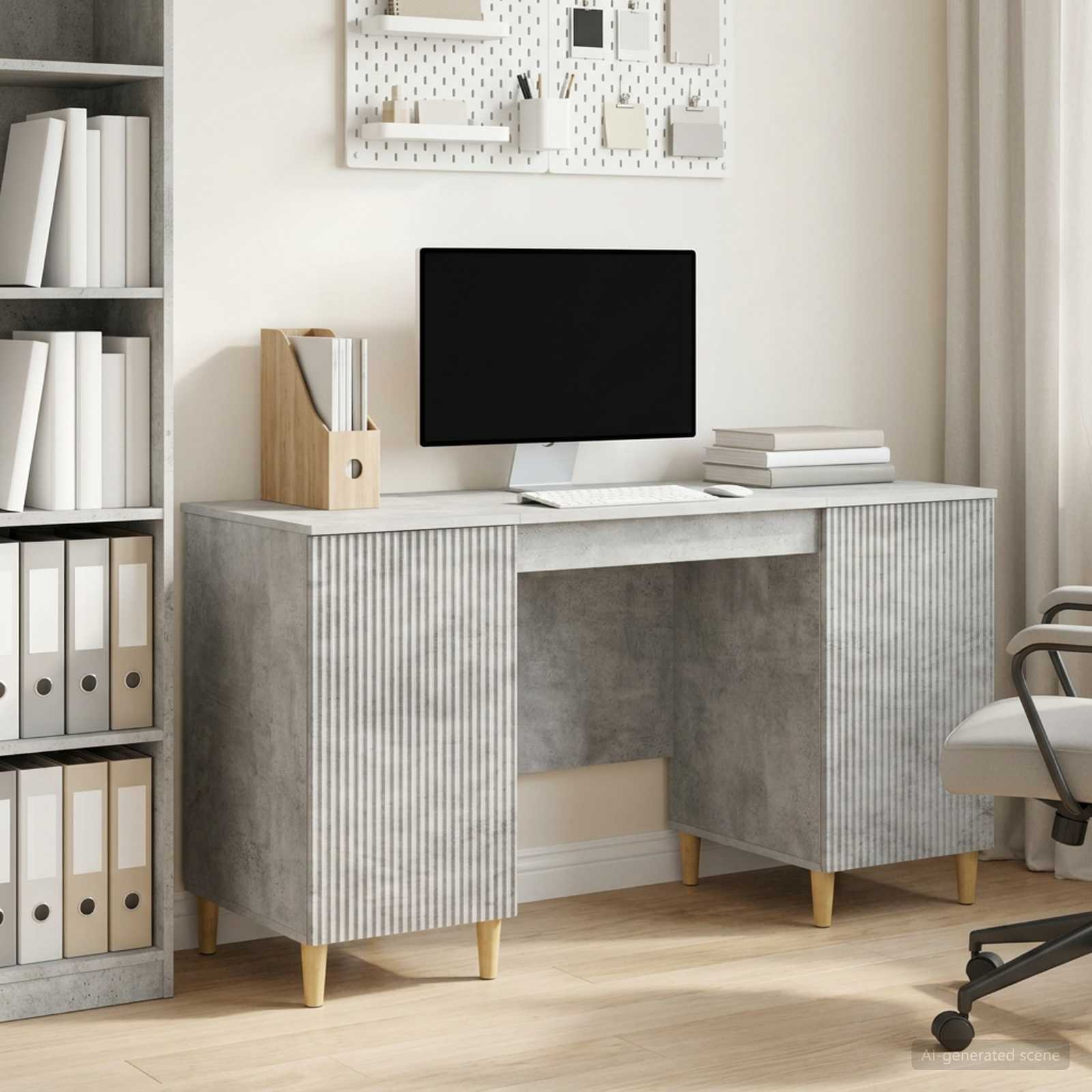Stol Betonska siva 142,5 x 50 x 75 cm Konstruirano drvo
