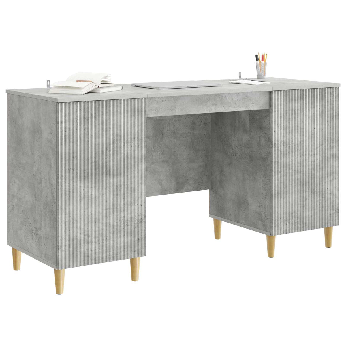 Stol Betonska siva 142,5 x 50 x 75 cm Konstruirano drvo