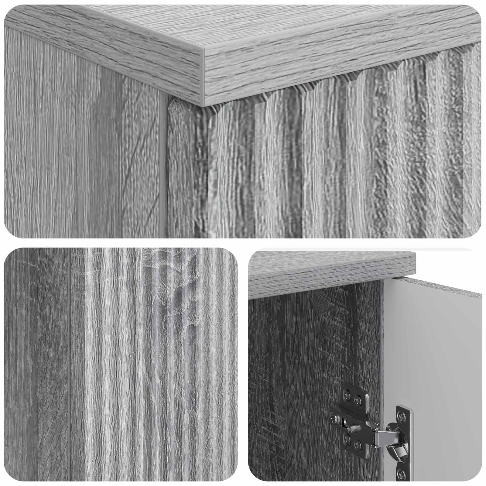 Stol s policom Siva sonoma 142,5 x 50 x 75 cm Konstruirano drvo