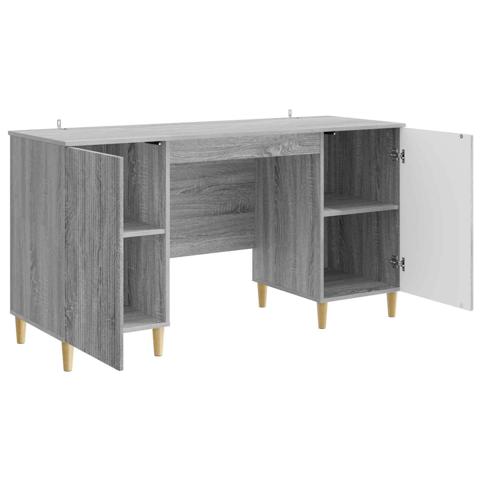 Stol s policom Siva sonoma 142,5 x 50 x 75 cm Konstruirano drvo
