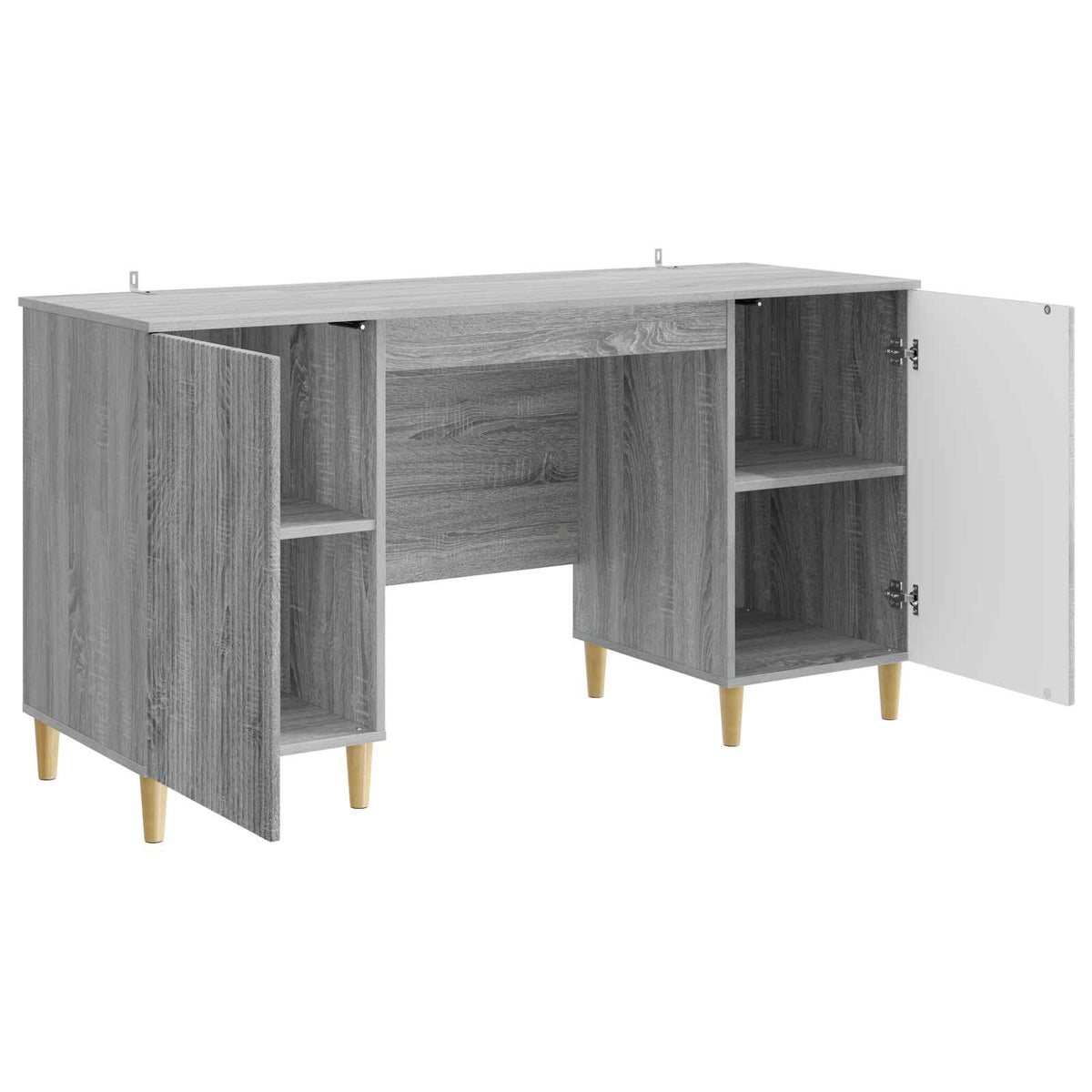 Stol s policom Siva sonoma 142,5 x 50 x 75 cm Konstruirano drvo