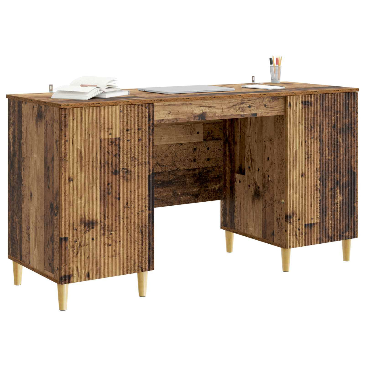 Stol s policom Staro drvo 142,5 x 50 x 75 cm Konstruirano drvo