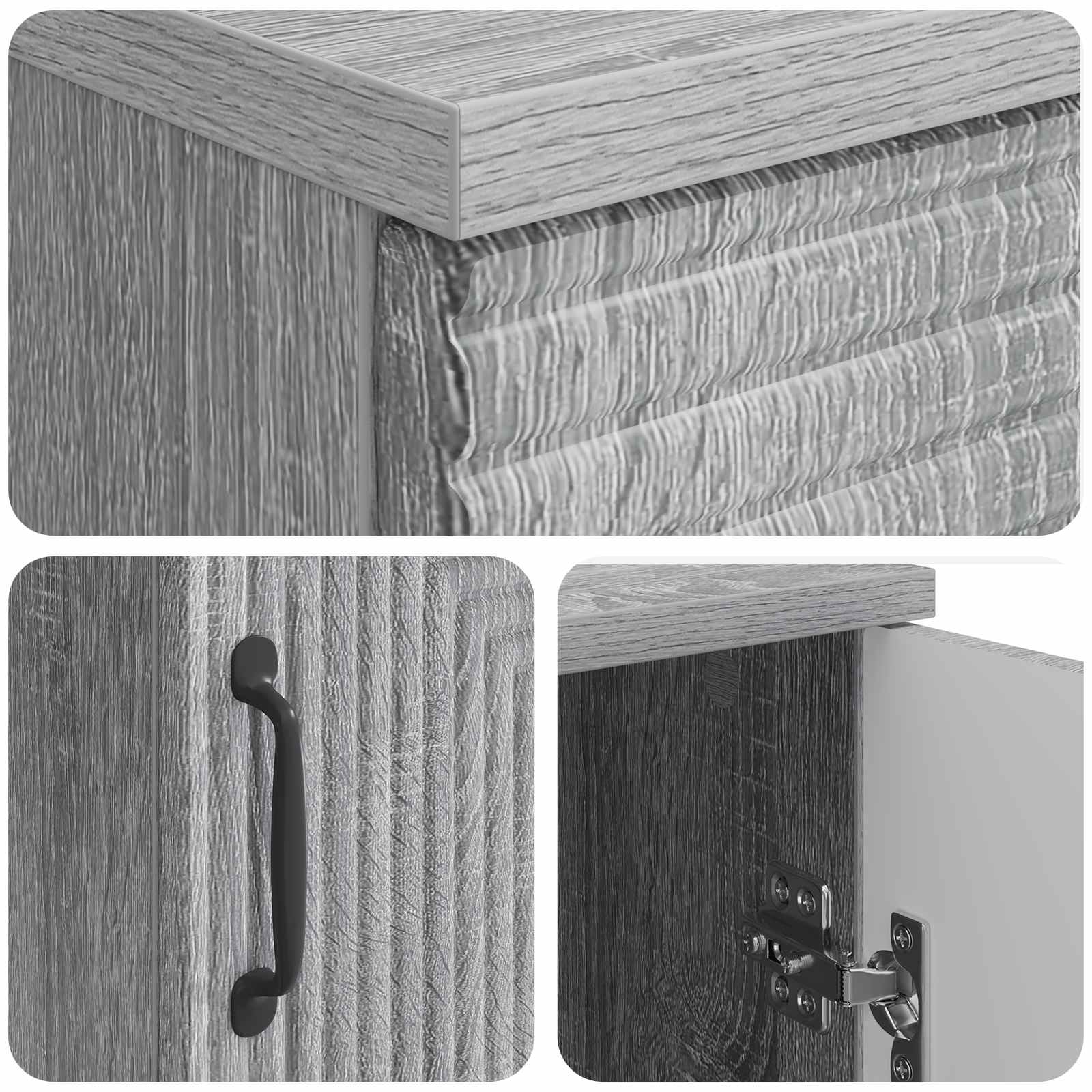 Stol s policom Siva sonoma 142,5 x 50 x 75 cm Konstruirano drvo