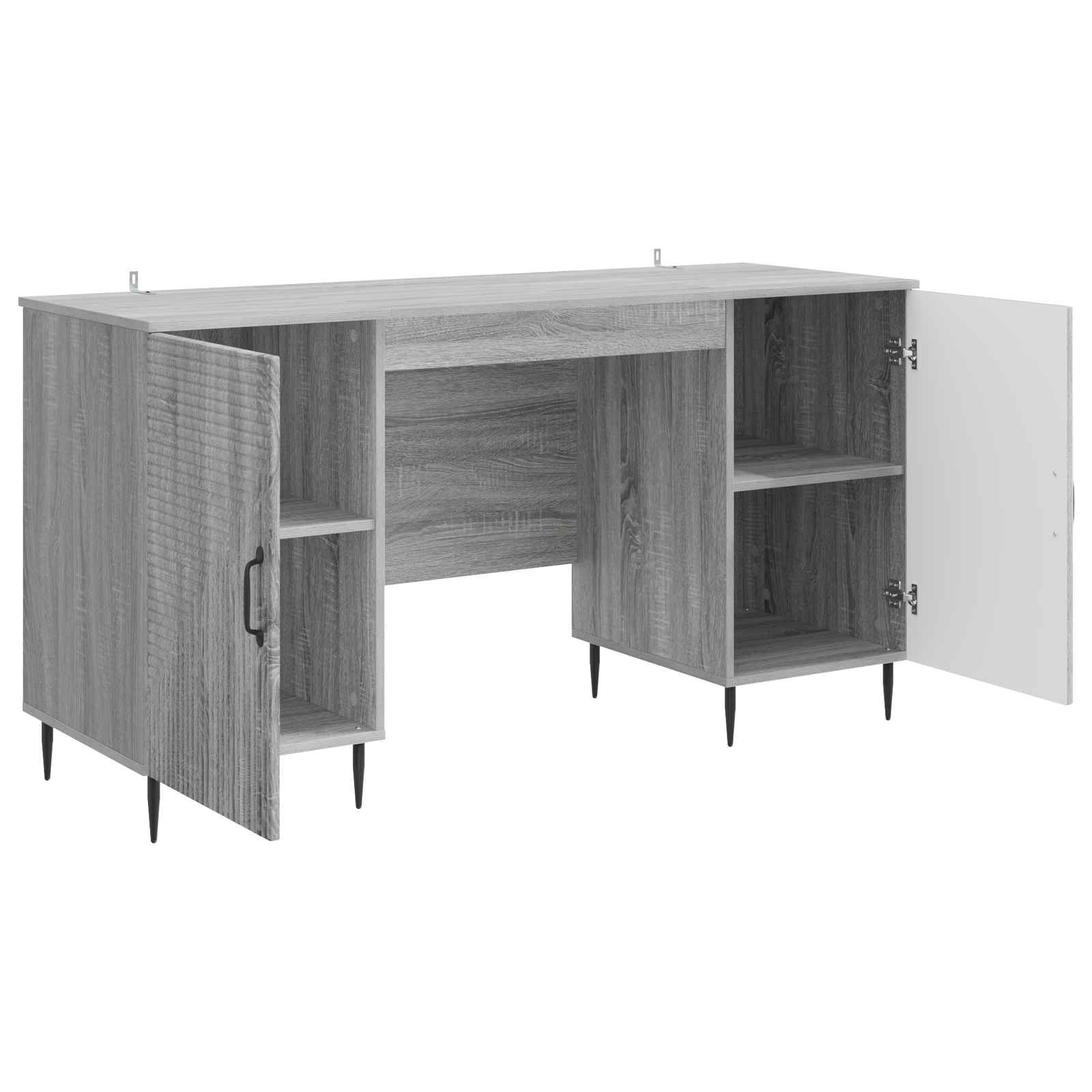 Stol s policom Siva sonoma 142,5 x 50 x 75 cm Konstruirano drvo