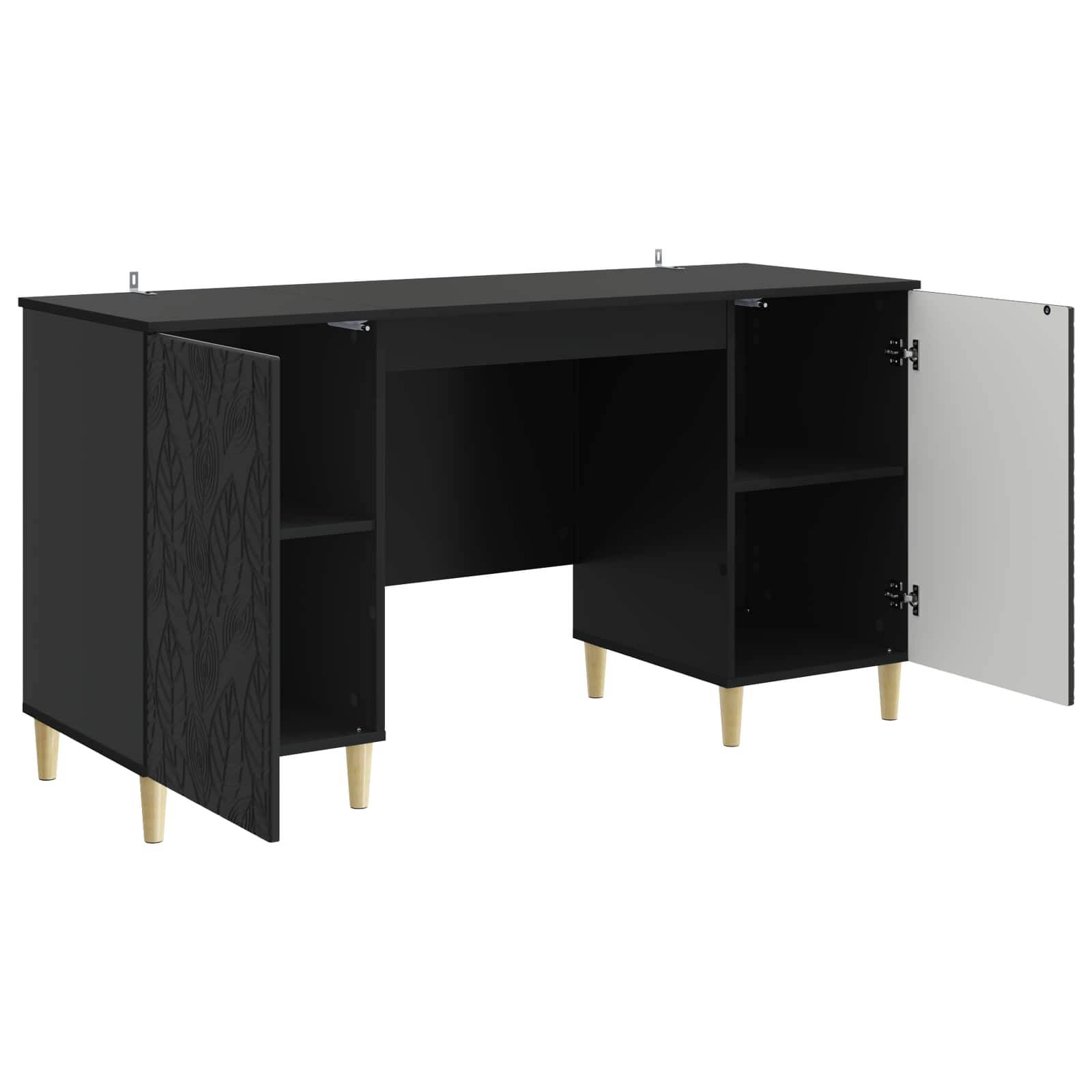 Stol Crna Konstruirano drvo 142,5 x 50 x 75 cm