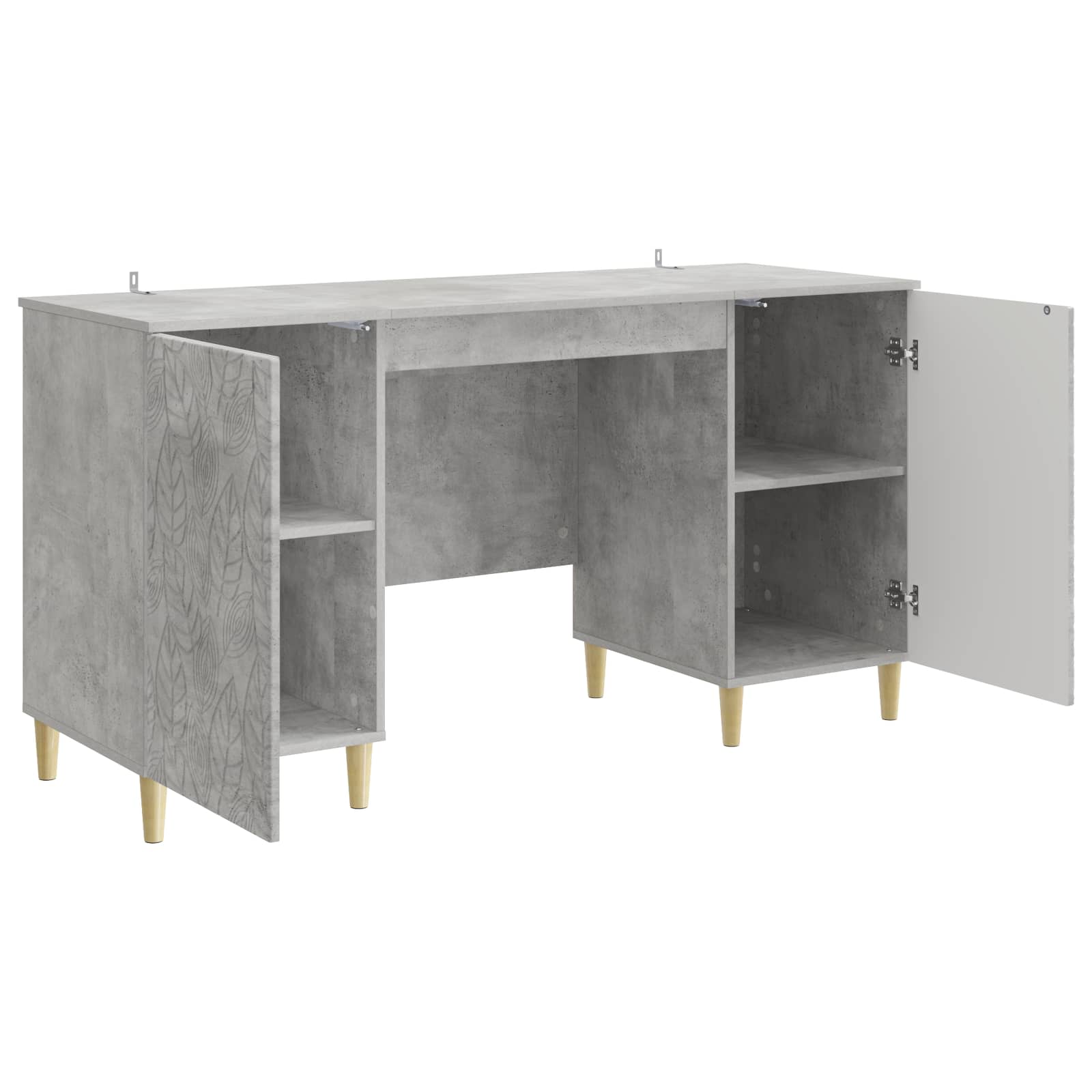 Stol Betonska siva Konstruirano drvo 142,5 x 50 x 75 cm
