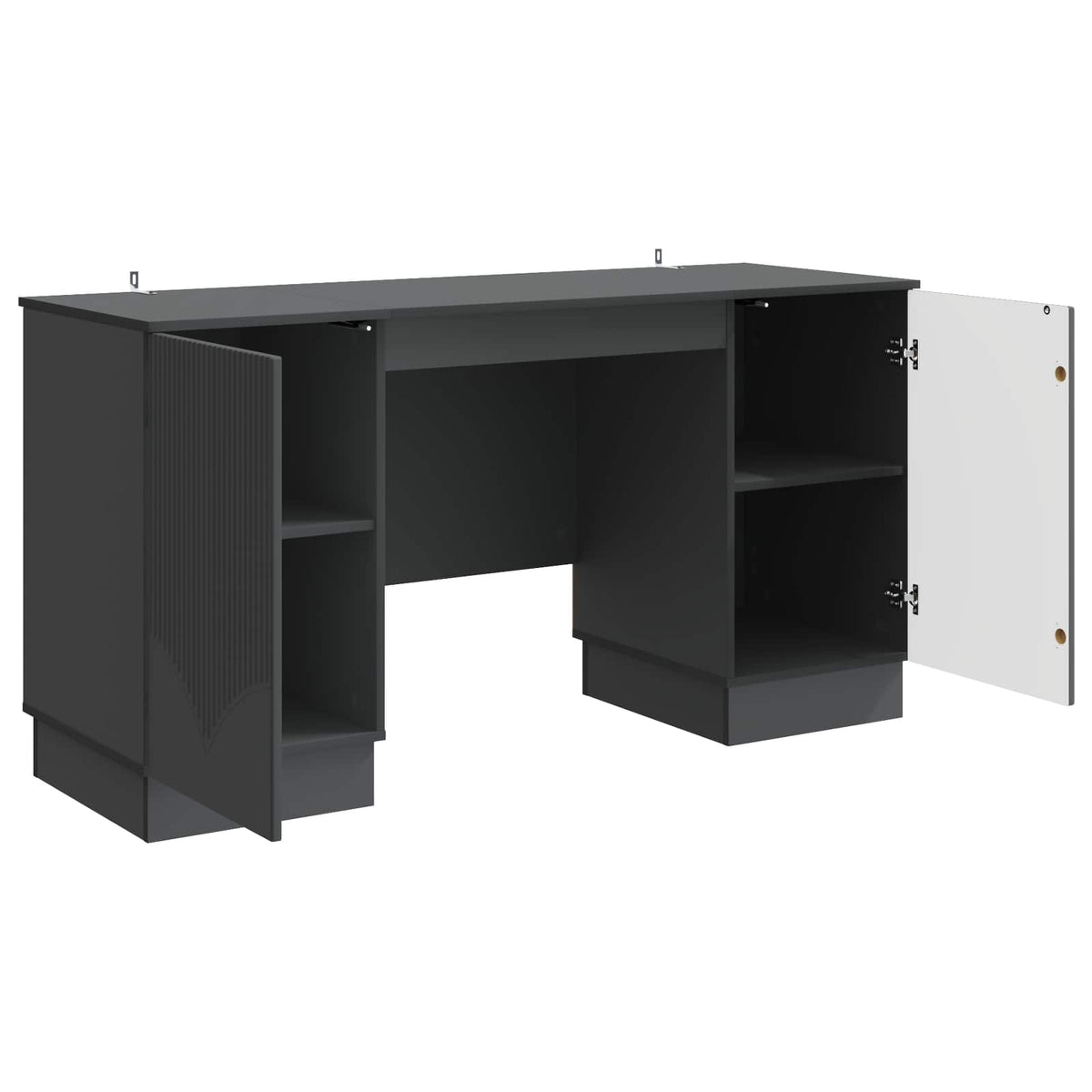 Stol Crna 142,5 x 50 x 75 cm Konstruirano drvo