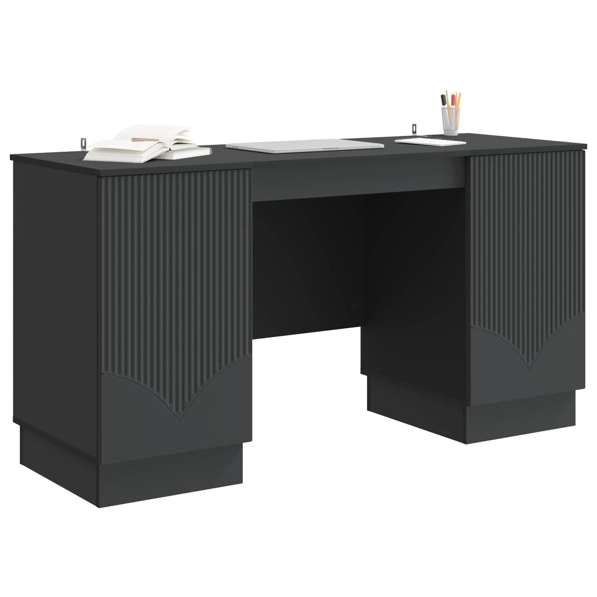 Stol Crna 142,5 x 50 x 75 cm Konstruirano drvo
