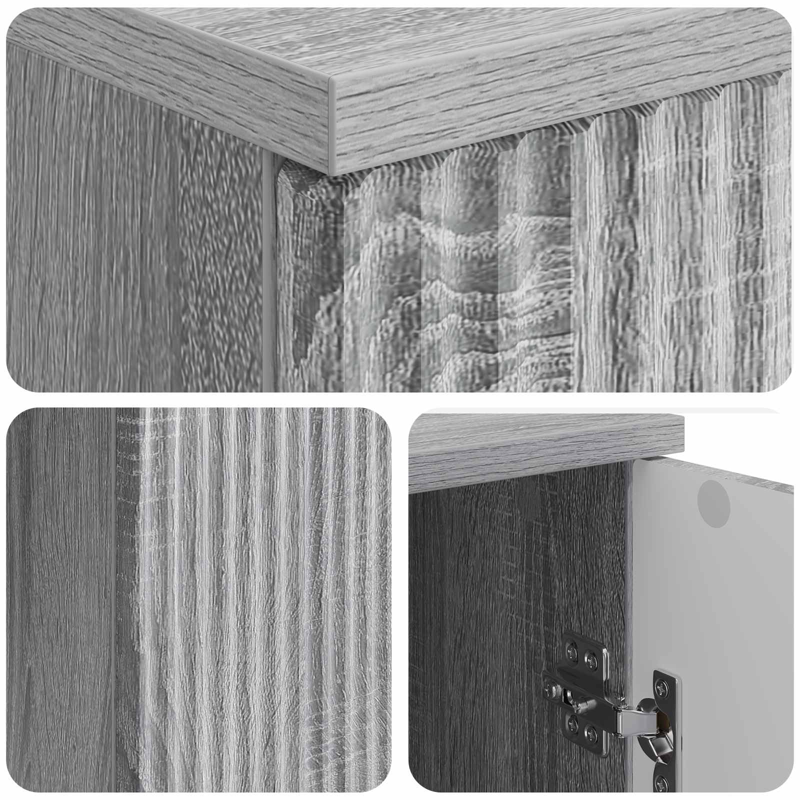 Stol s policom Siva sonoma 142,5 x 50 x 75 cm Konstruirano drvo