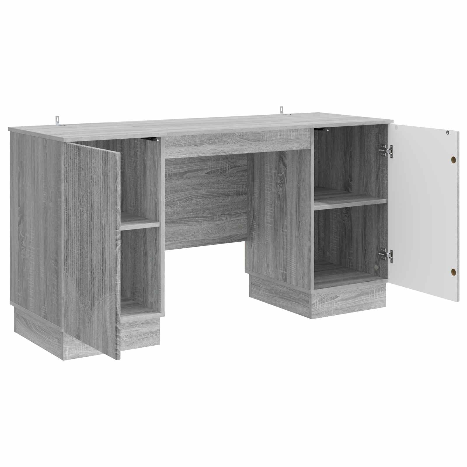 Stol s policom Siva sonoma 142,5 x 50 x 75 cm Konstruirano drvo