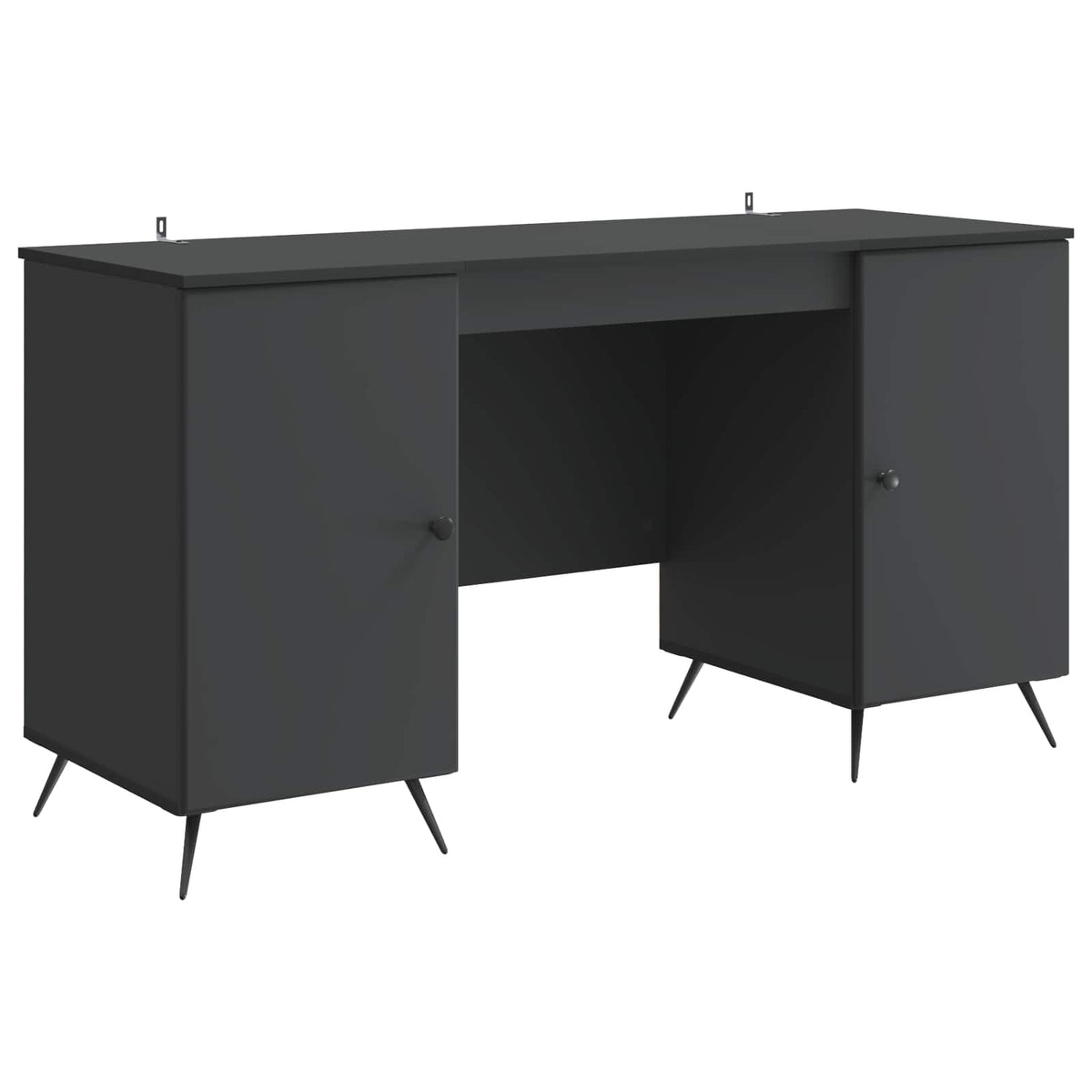 Stol Crna 142,5 x 50 x 75 cm Konstruirano drvo