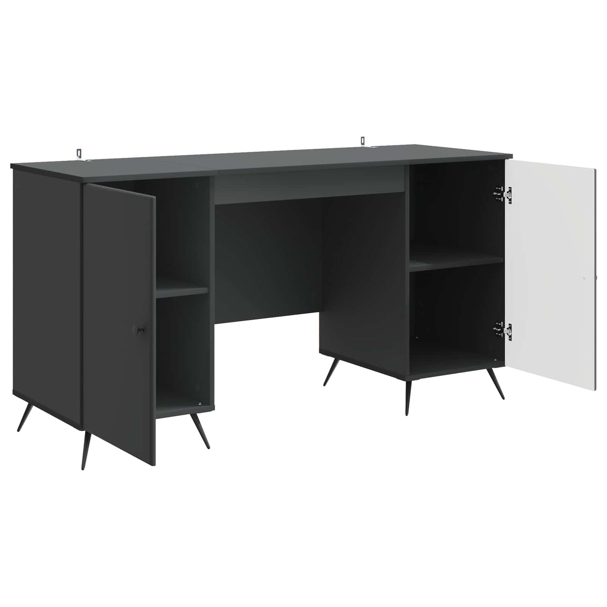 Stol Crna 142,5 x 50 x 75 cm Konstruirano drvo