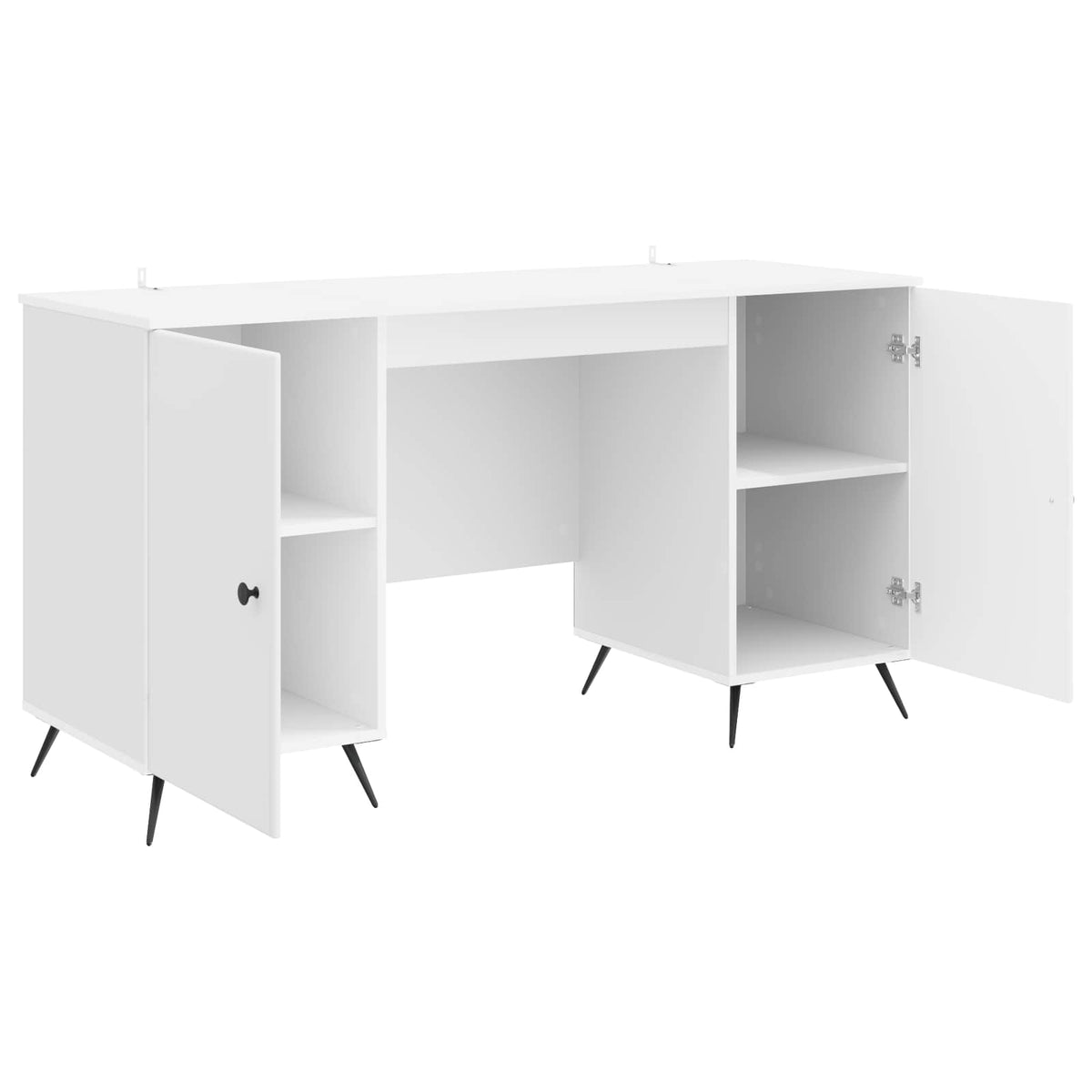Stol Bijela visokog sjaja 142,5 x 50 x 75 cm Konstruirano drvo