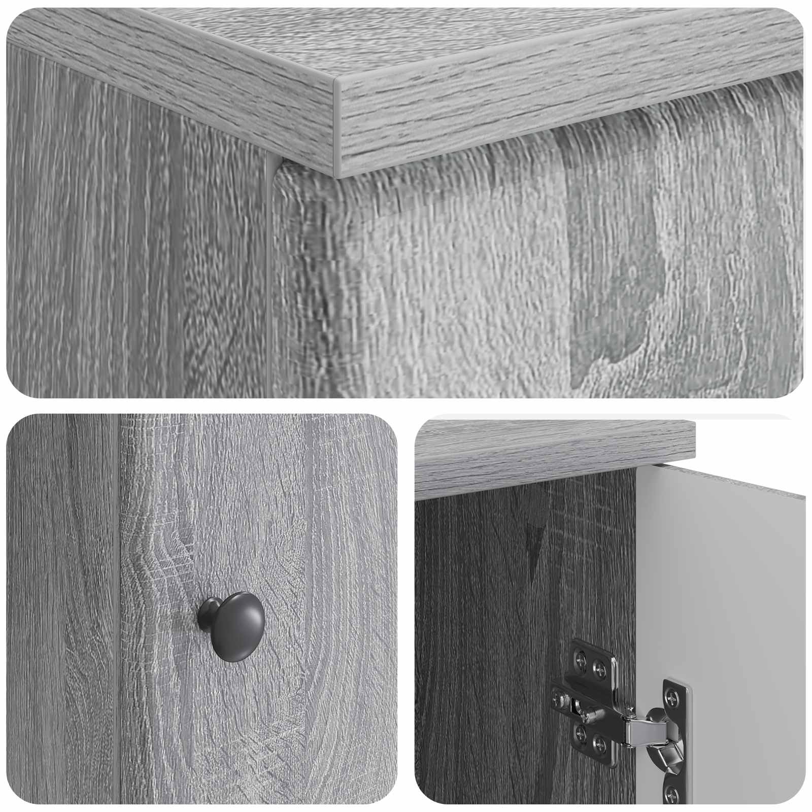 Stol s policom Siva sonoma 142,5 x 50 x 75 cm Konstruirano drvo