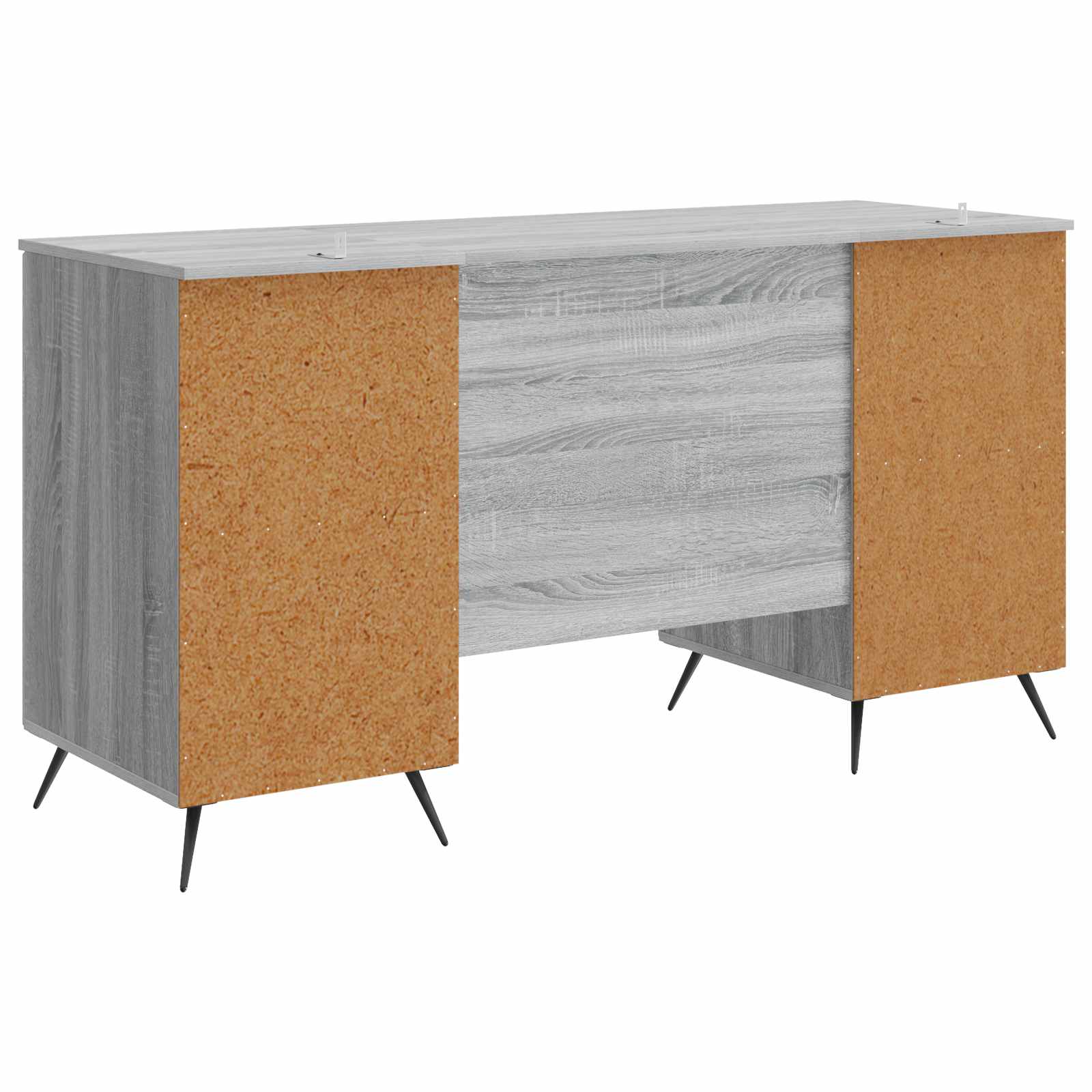 Stol s policom Siva sonoma 142,5 x 50 x 75 cm Konstruirano drvo