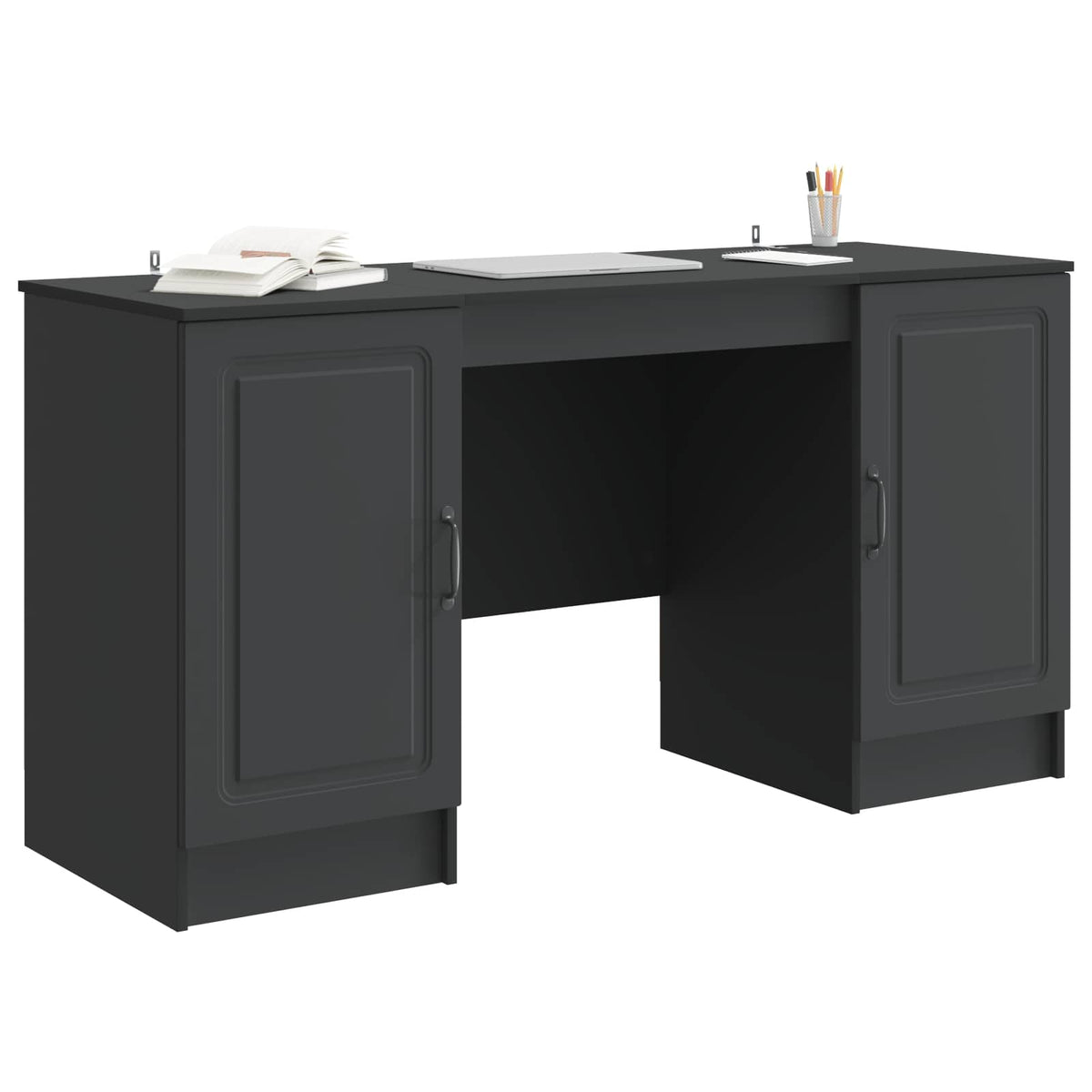 Stol Crna 142,5 x 50 x 75 cm Konstruirano drvo