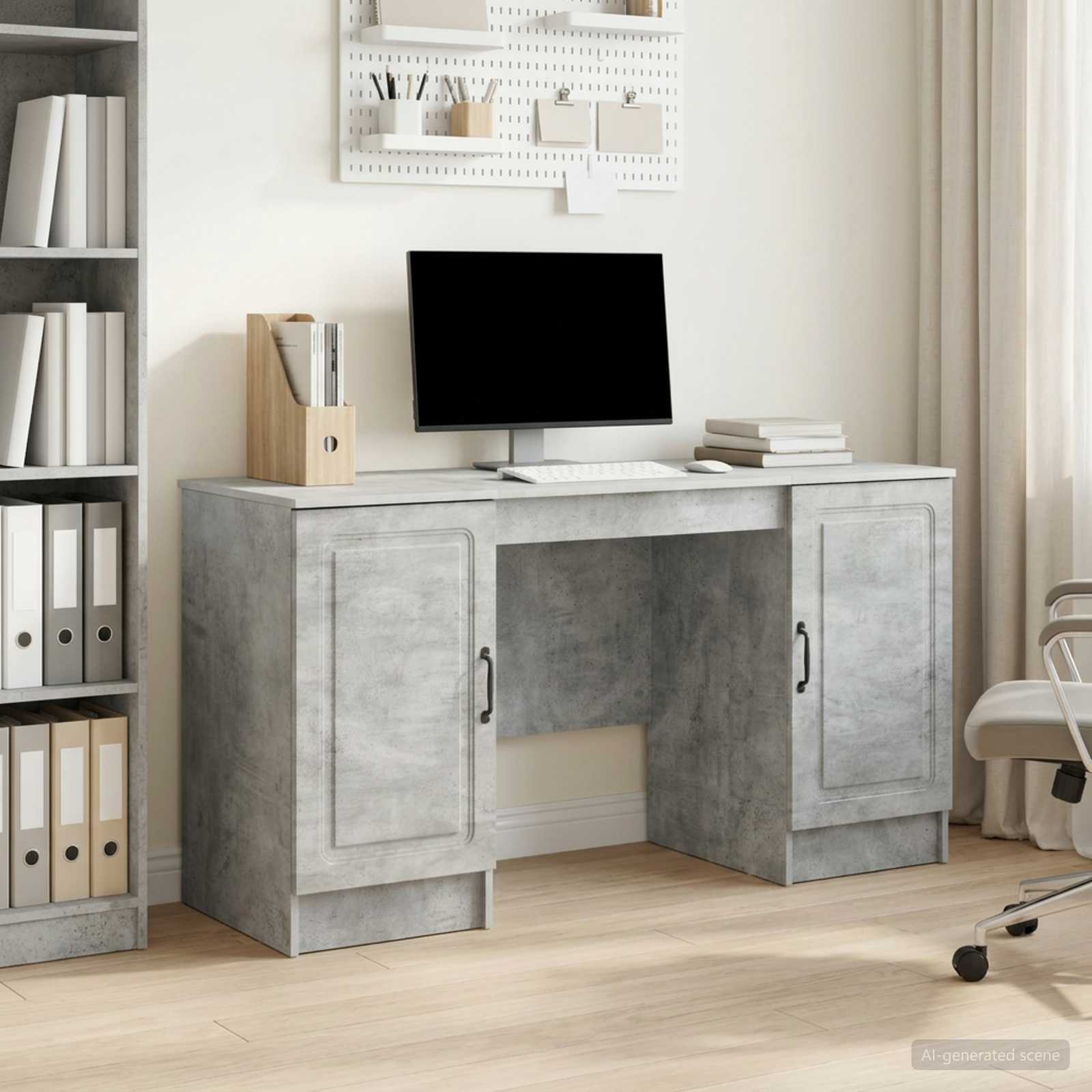 Stol Betonska siva 142,5 x 50 x 75 cm Konstruirano drvo