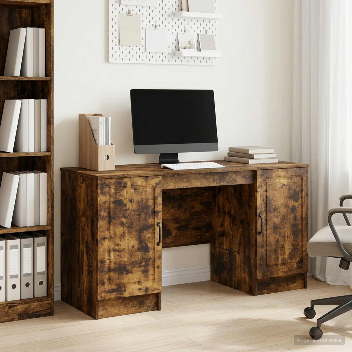 Stol Dimljeni hrast 142,5 x 50 x 75 cm Konstruirano drvo